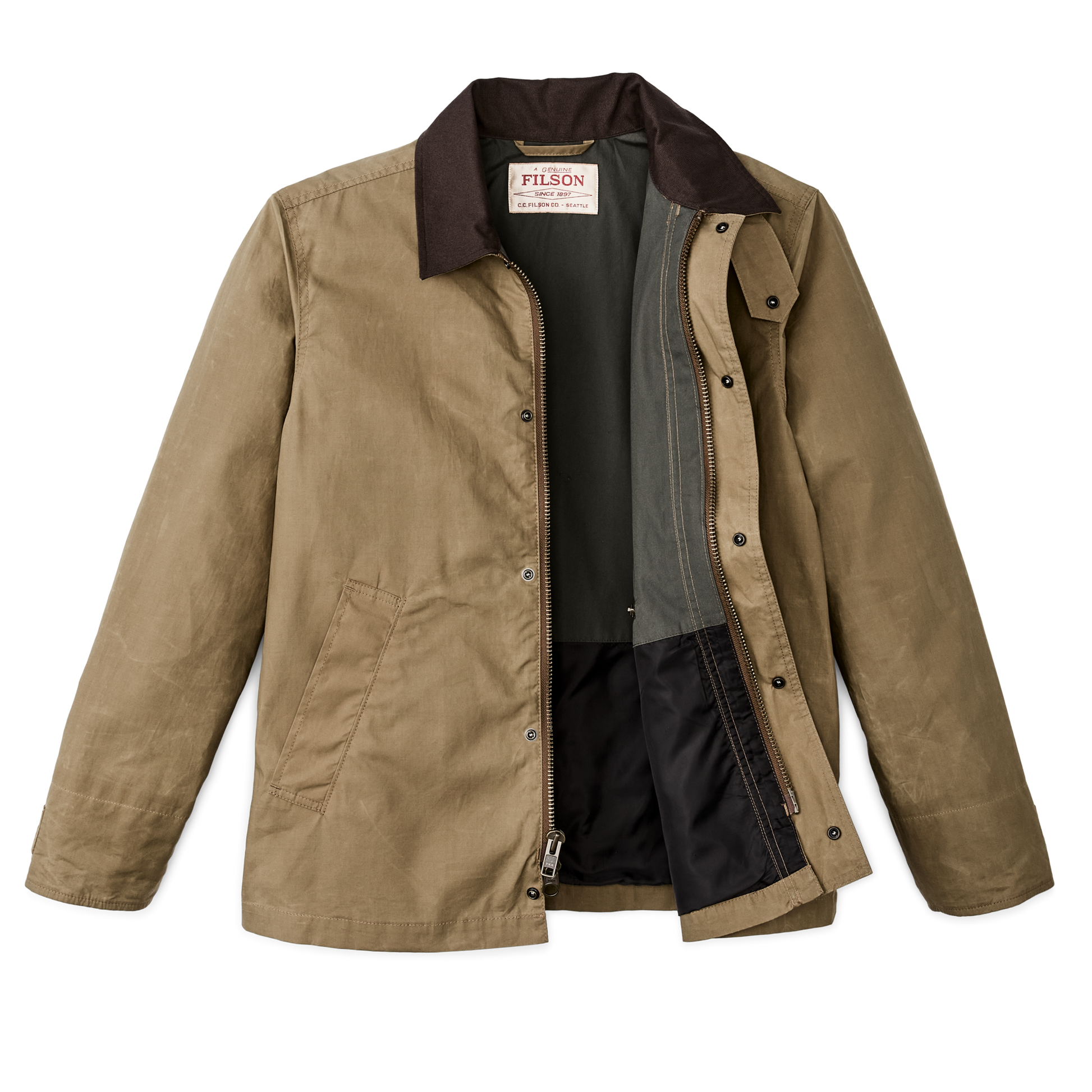 Alternate view of the Filson Ranger Short Field Jacket - Dark Beige