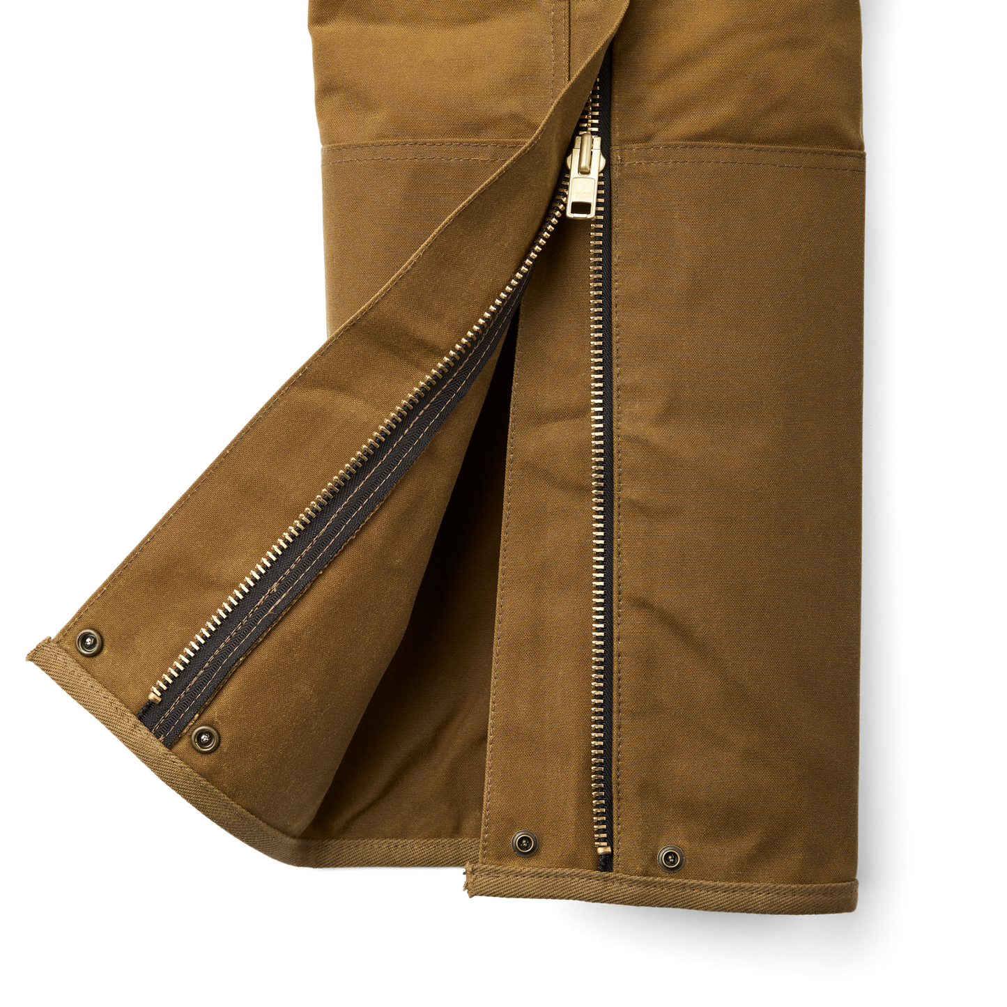 Alternate view of the Filson Double Tin Cloth Chaps With Zipper - Dark Tan