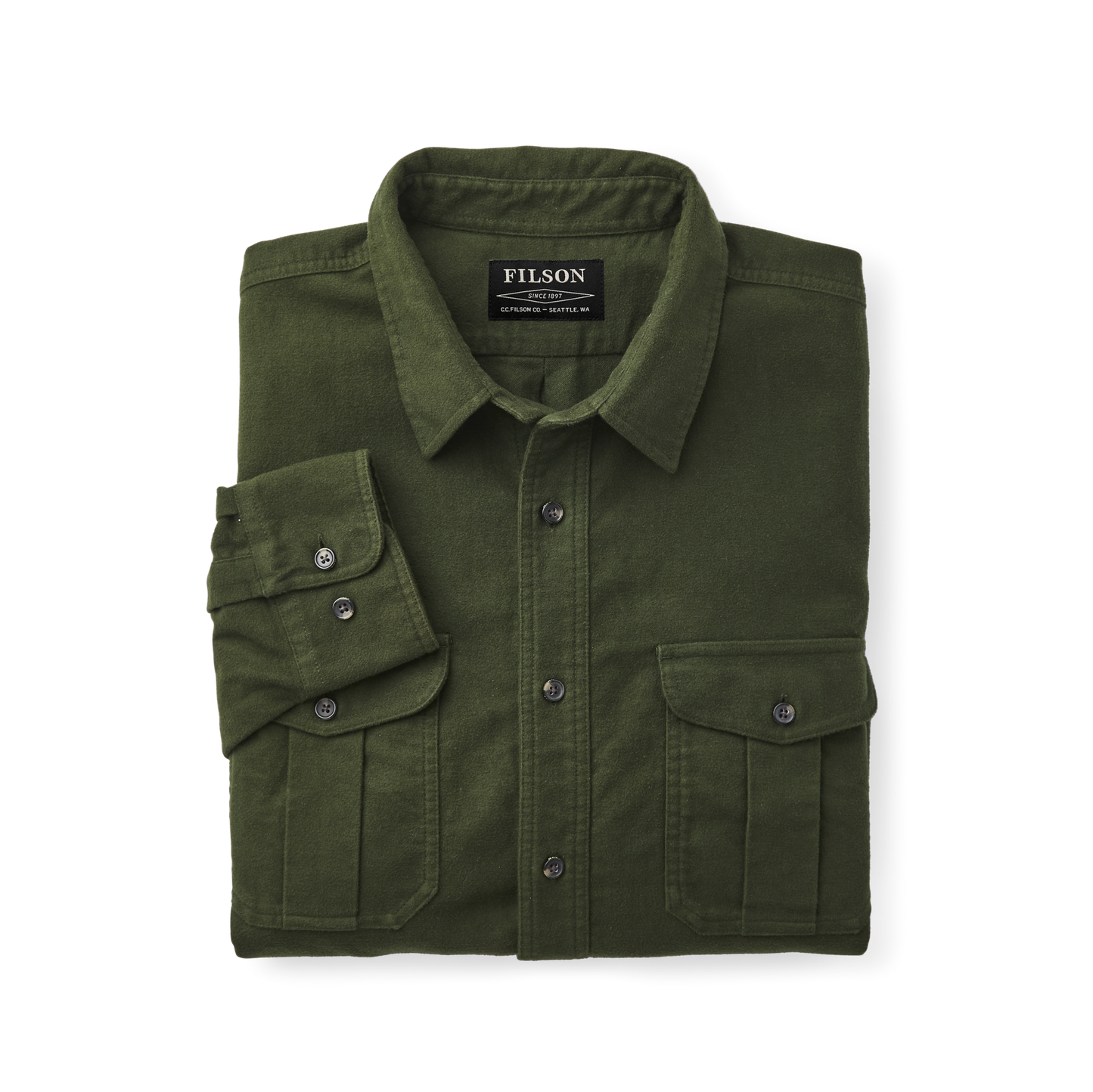 Alternate view of the Filson Moleskin Seattle Shirt - Dark Olive