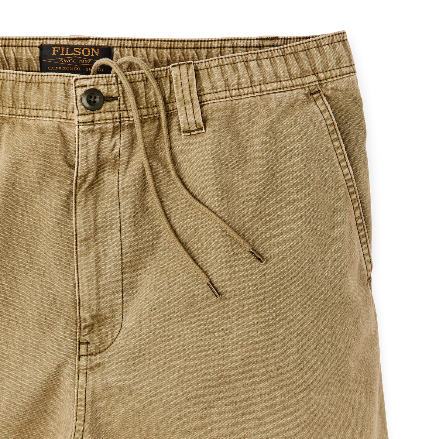 Alternate view of the Filson Oakville Canvas Shorts - Slate Olive