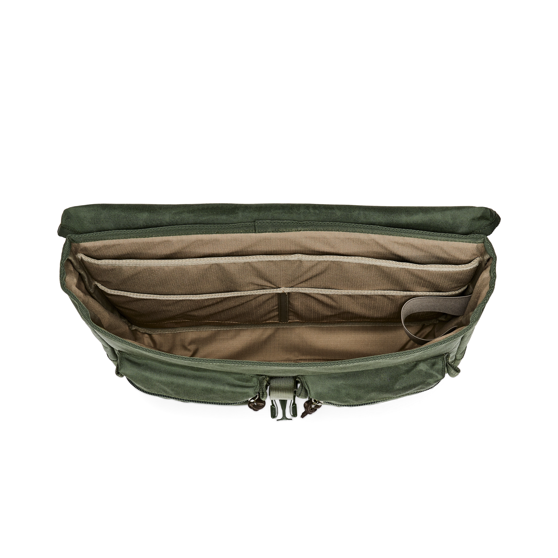 Alternate view of the Filson Surveyor Messenger Bag - Service Green