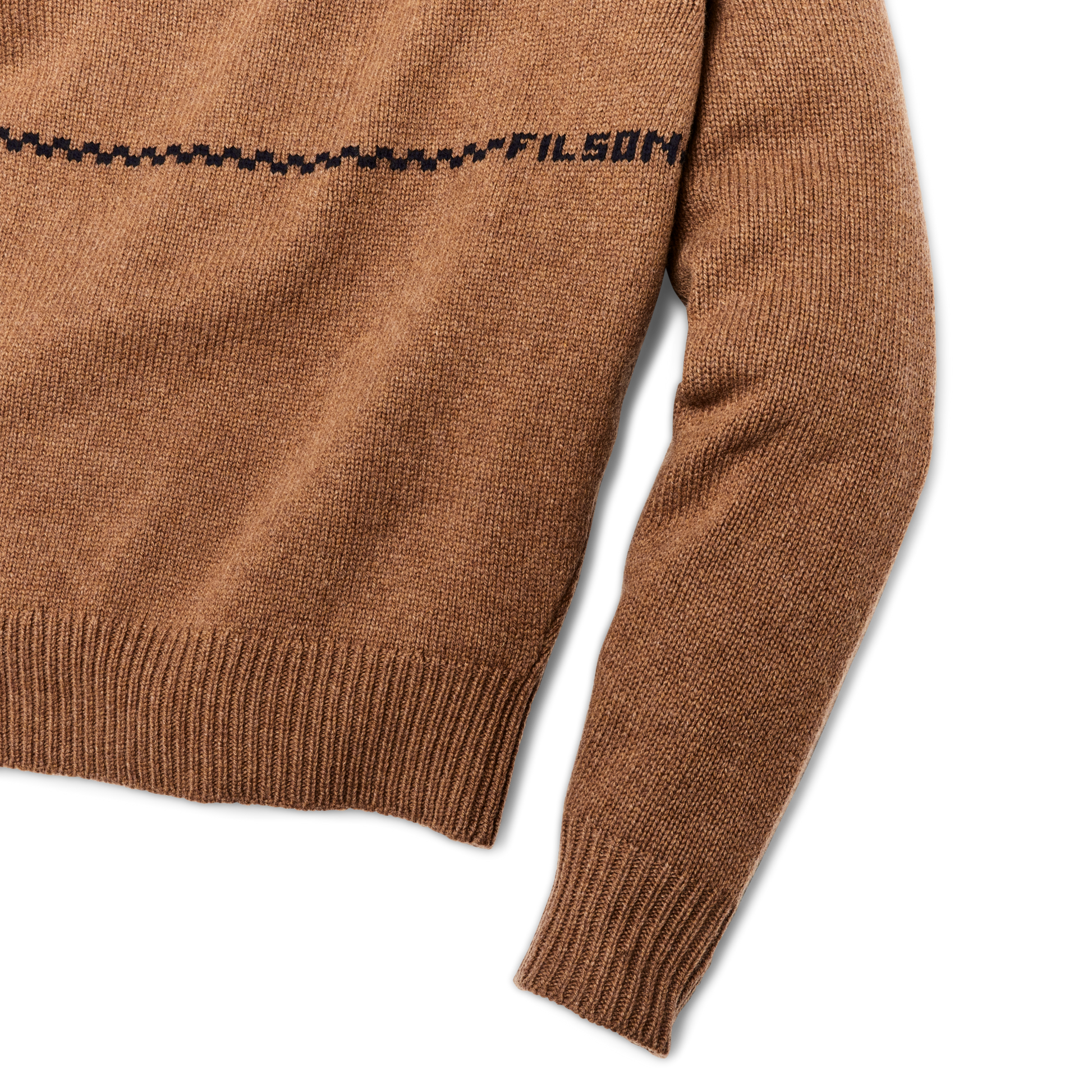 Alternate view of the Filson Women's Wool Crewneck Sweater - Mustard / Horse