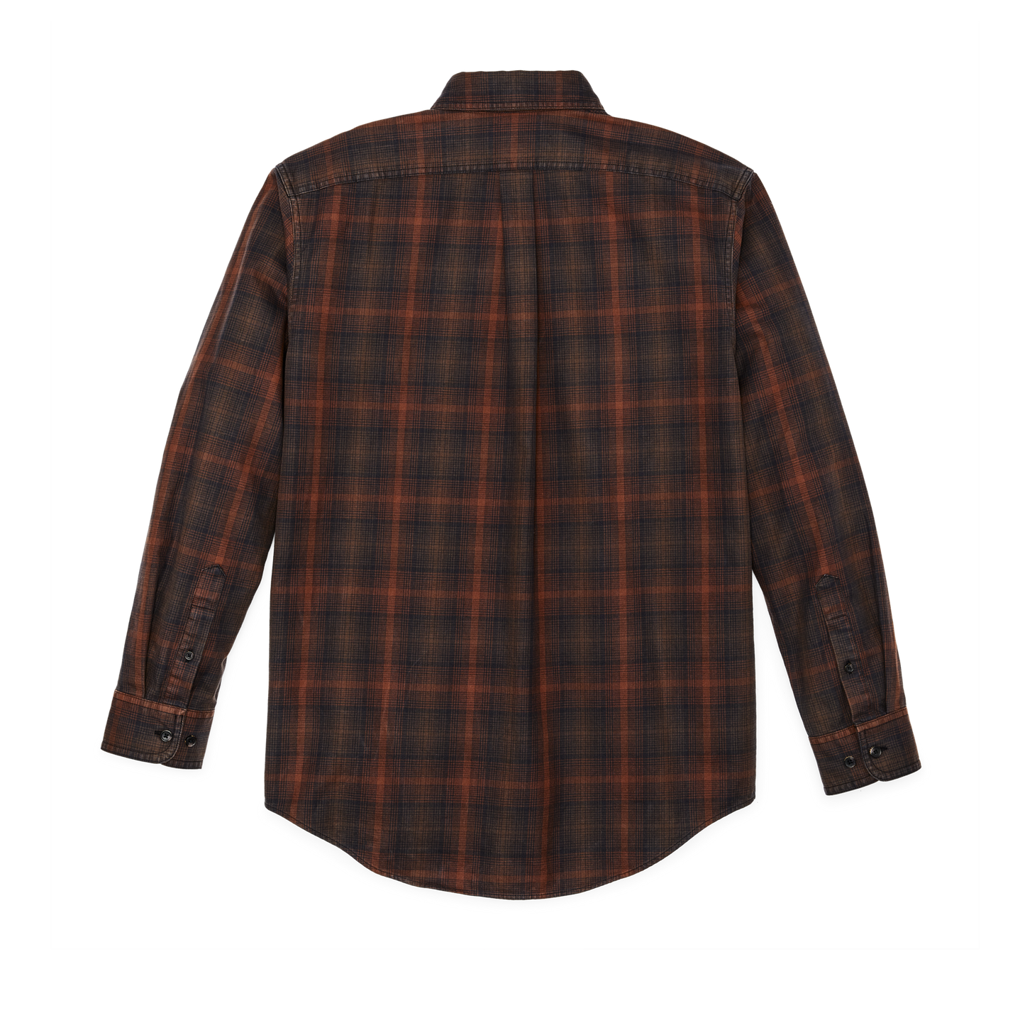 Alternate view of the Filson Lightweight Alaskan Guide Shirt - Rust / Brown / Blue Ombre