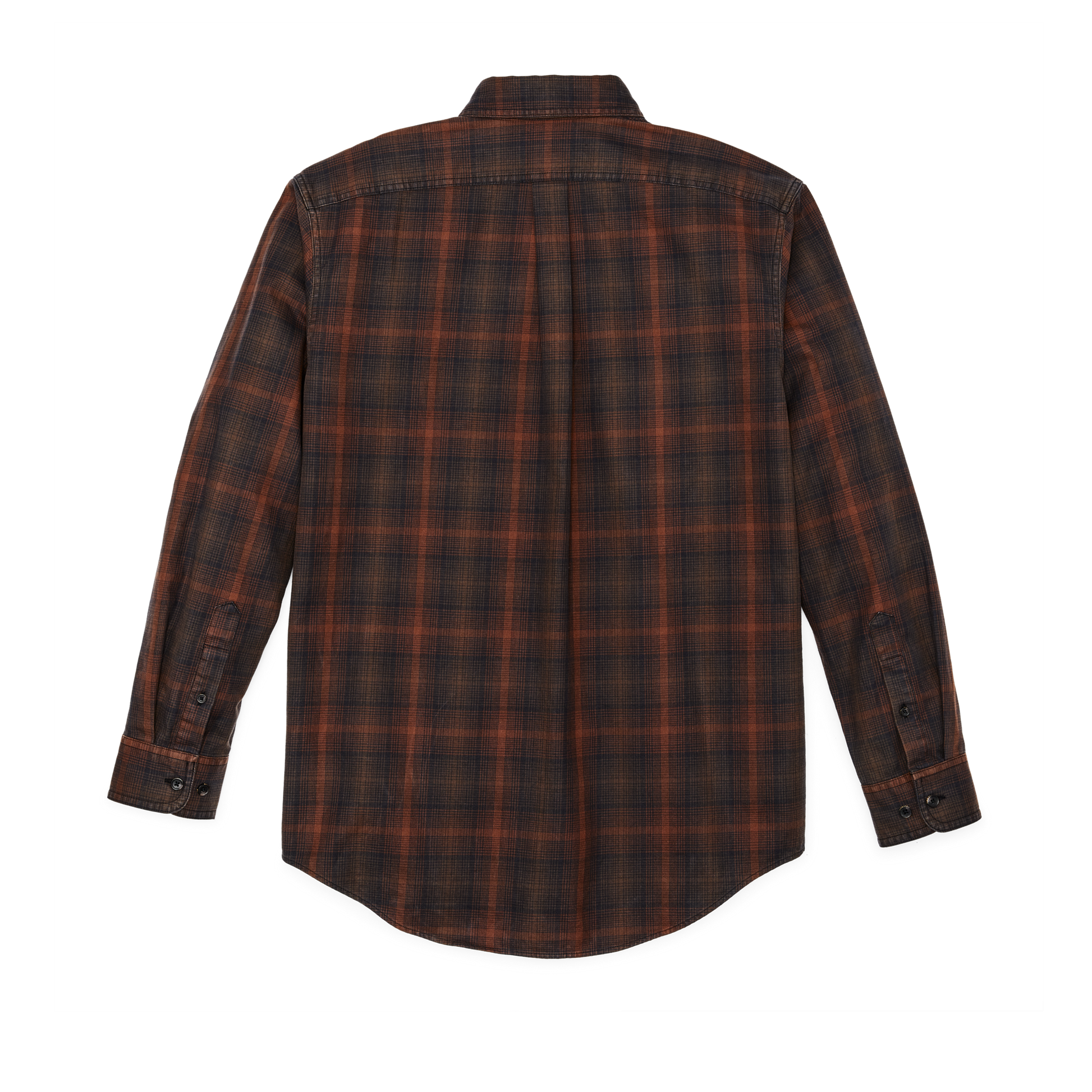 Alternate view of the Filson Lightweight Alaskan Guide Shirt - Rust / Brown / Blue Ombre