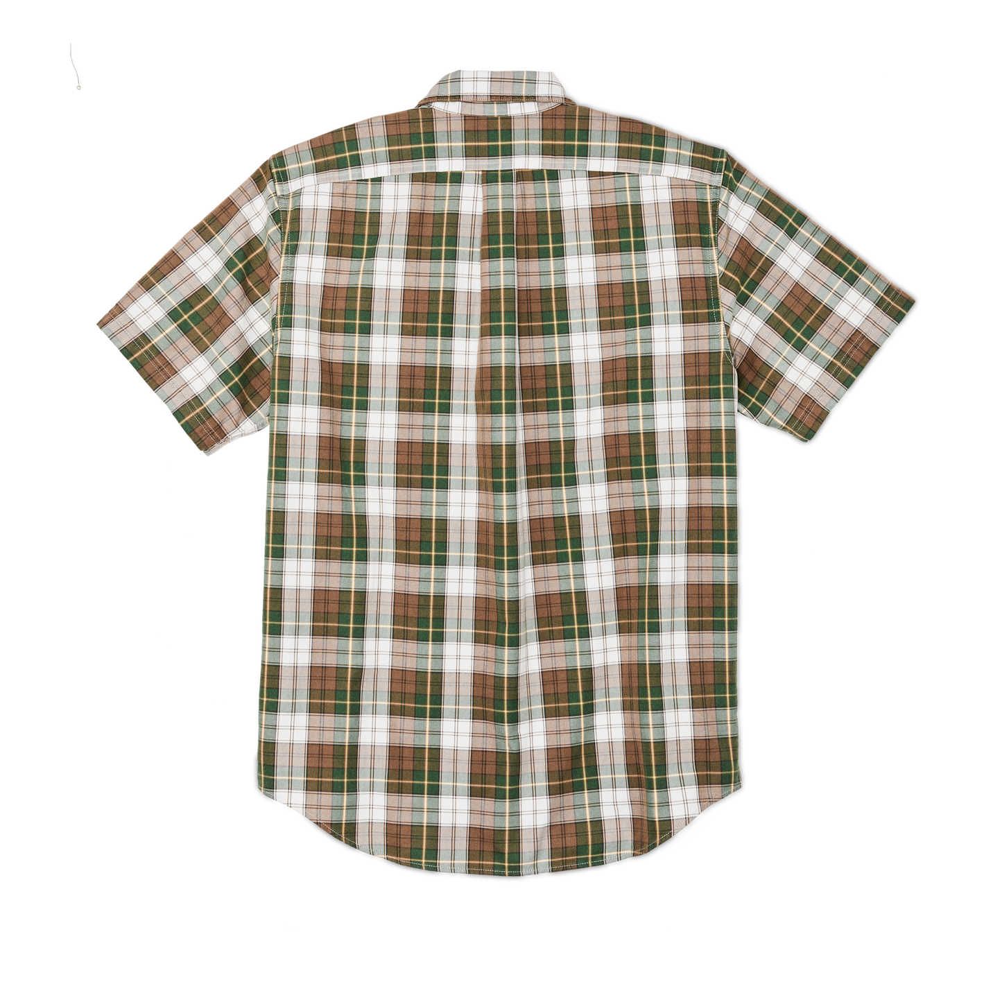 Alternate view of the Filson Short Sleeve Lightweight Alaskan Guide Shirt  - Green / White / Brown Plaid