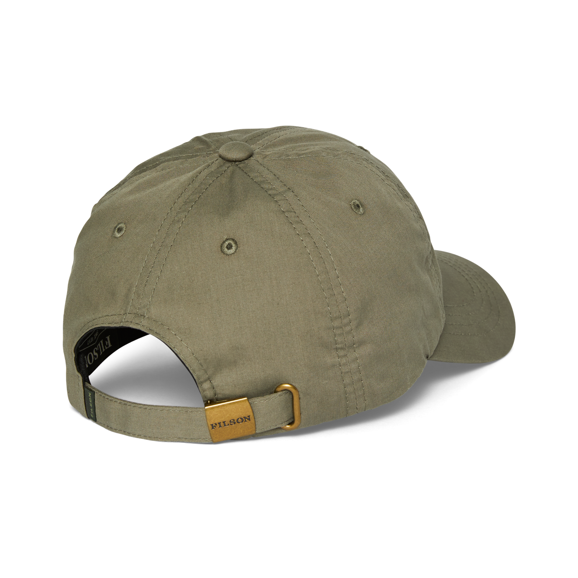 Alternate view of the Filson Lightweight Angler Cap - Desert Green / Bremerton Label