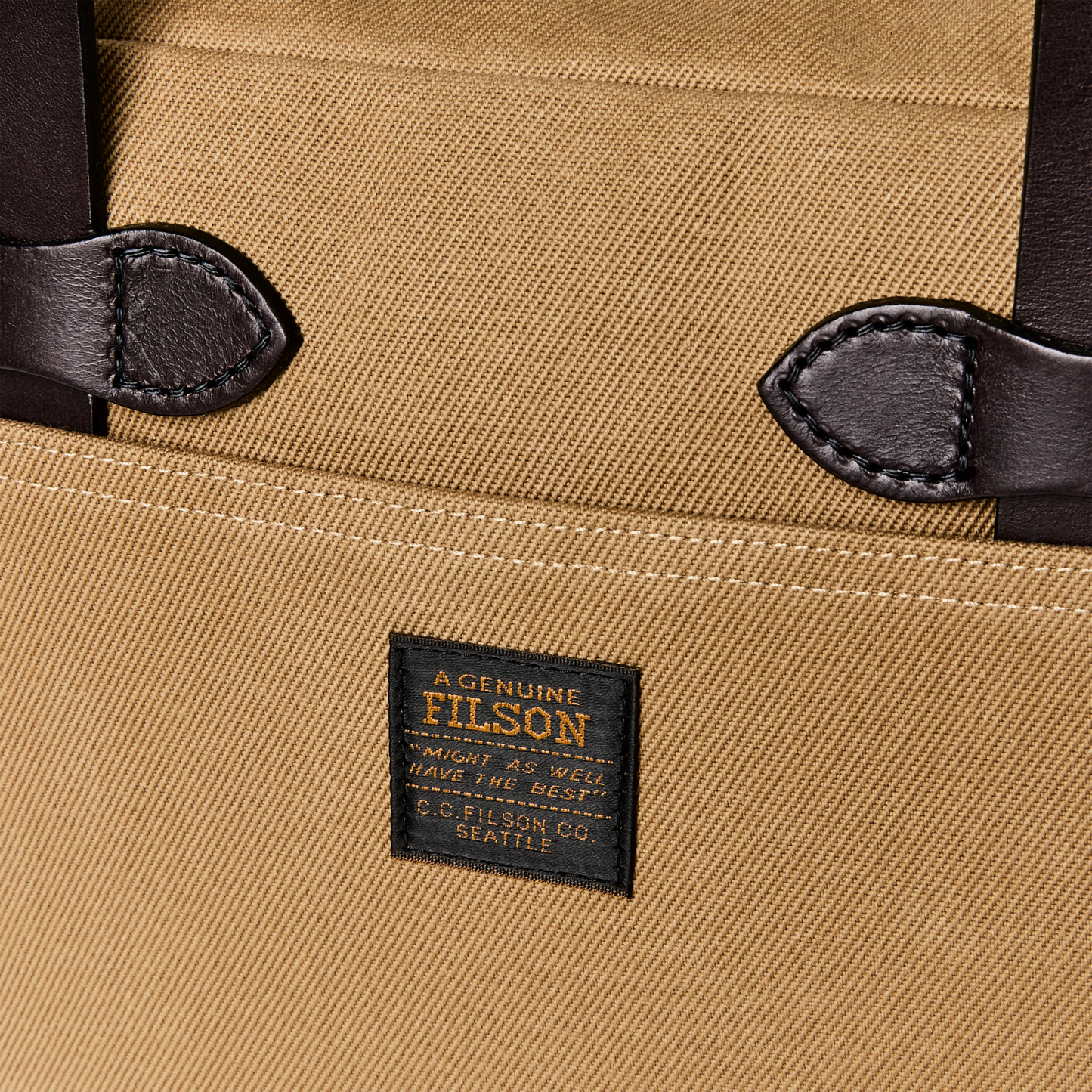 Alternate view of the Filson Rugged Twill Small Zipper Tote Bag - Tan