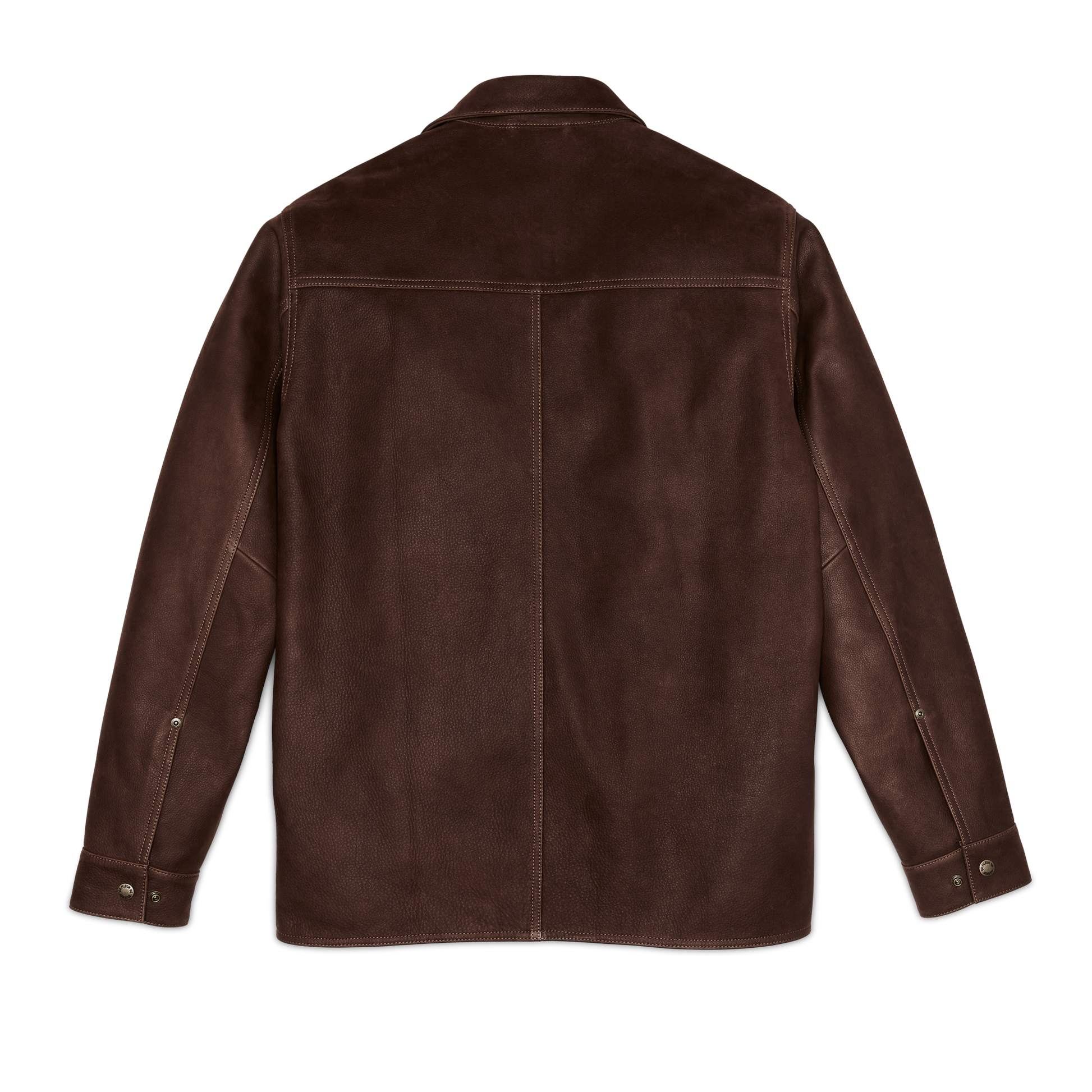 Alternate view of the Filson Full Grain Leather Jac-shirt - Brown