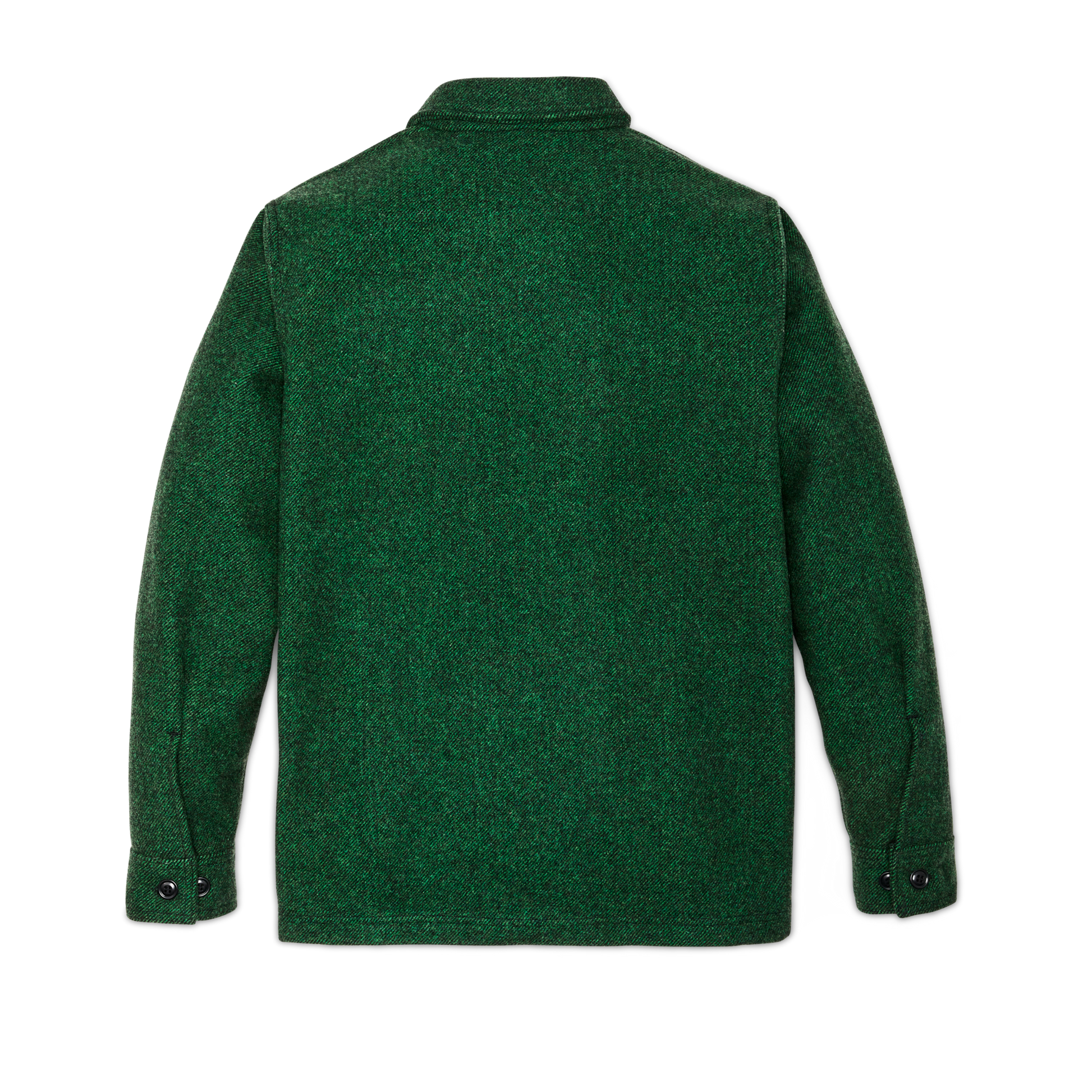 Alternate view of the Filson Mackinaw Wool Jac-shirt - Kelly Green / Black Twill