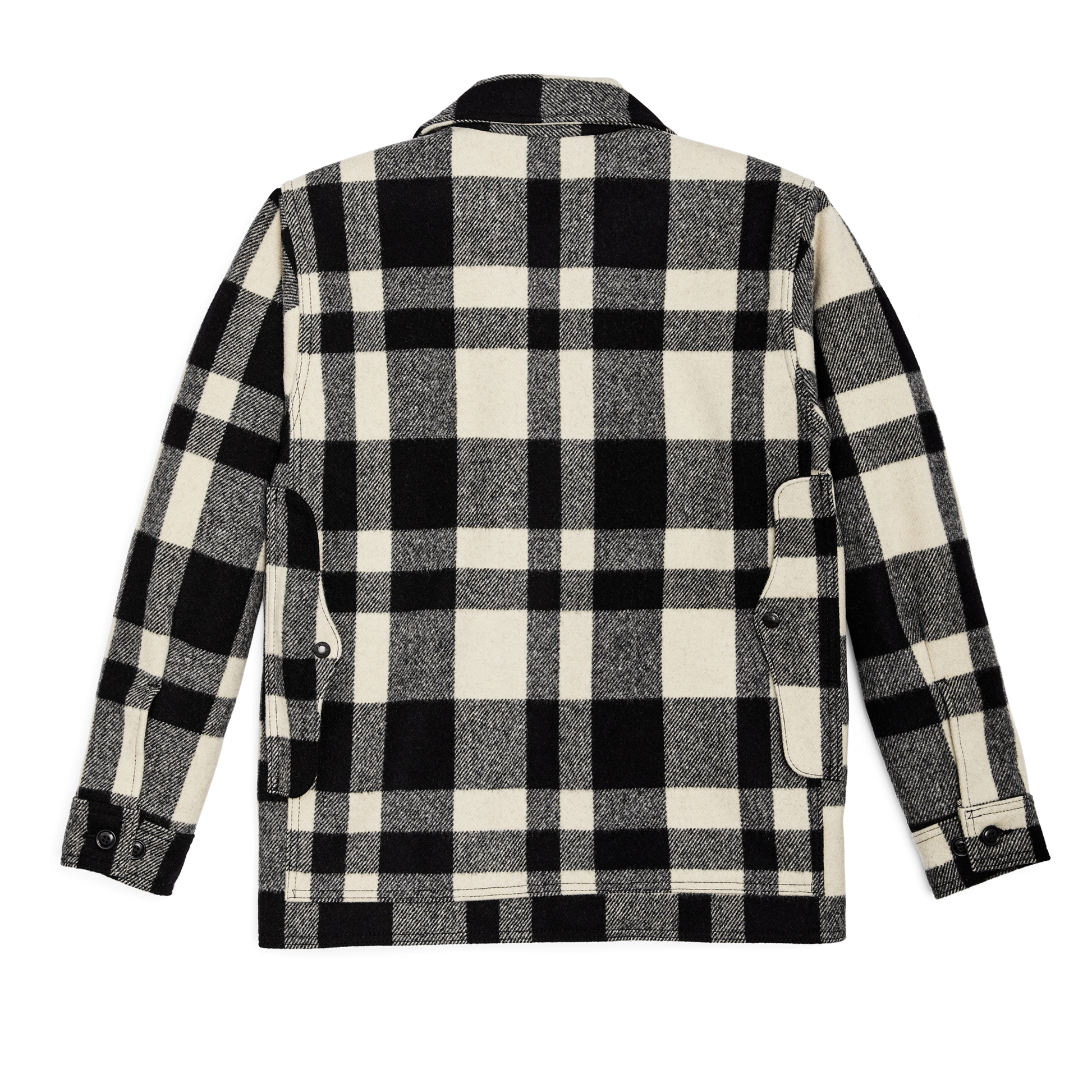 Alternate view of the Filson Mackinaw Wool Cruiser Jacket - Natural / Black Heritage Plaid