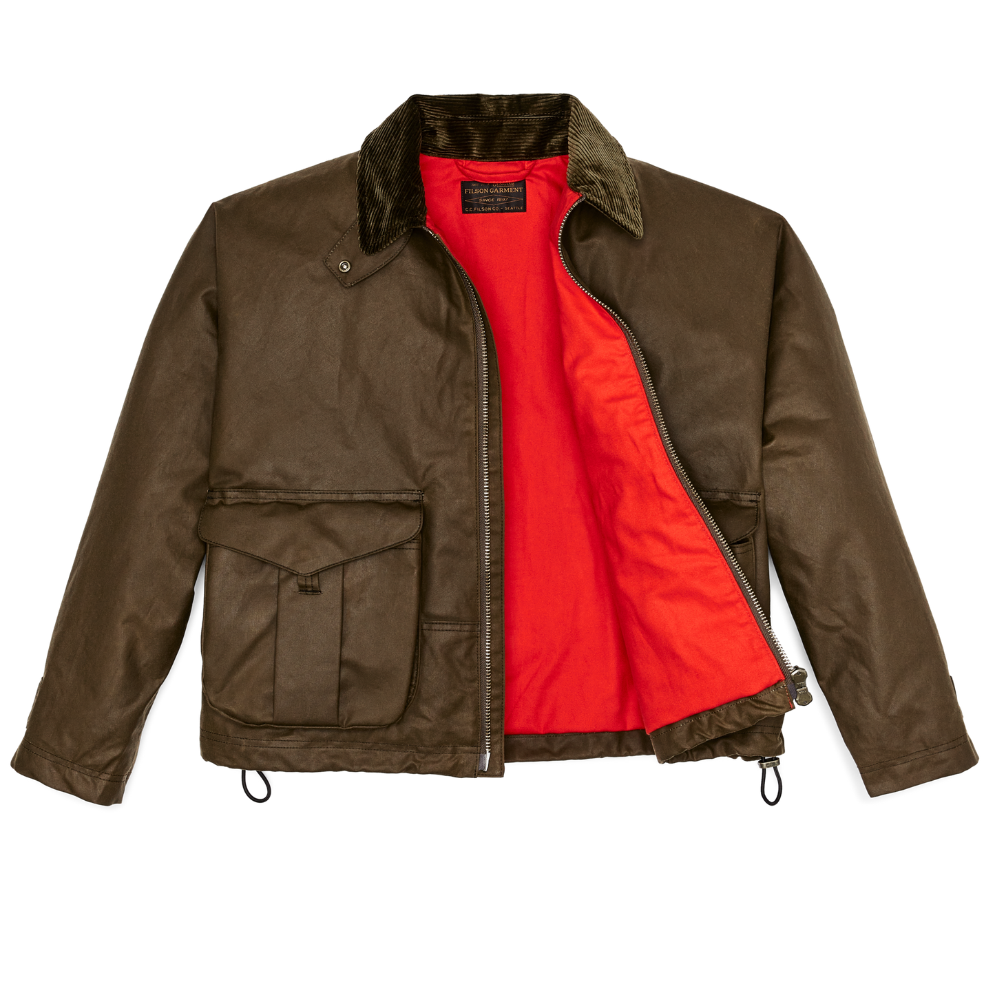 Alternate view of the Filson Women's Shelter Cloth Short Work Jacket - Dark Tan