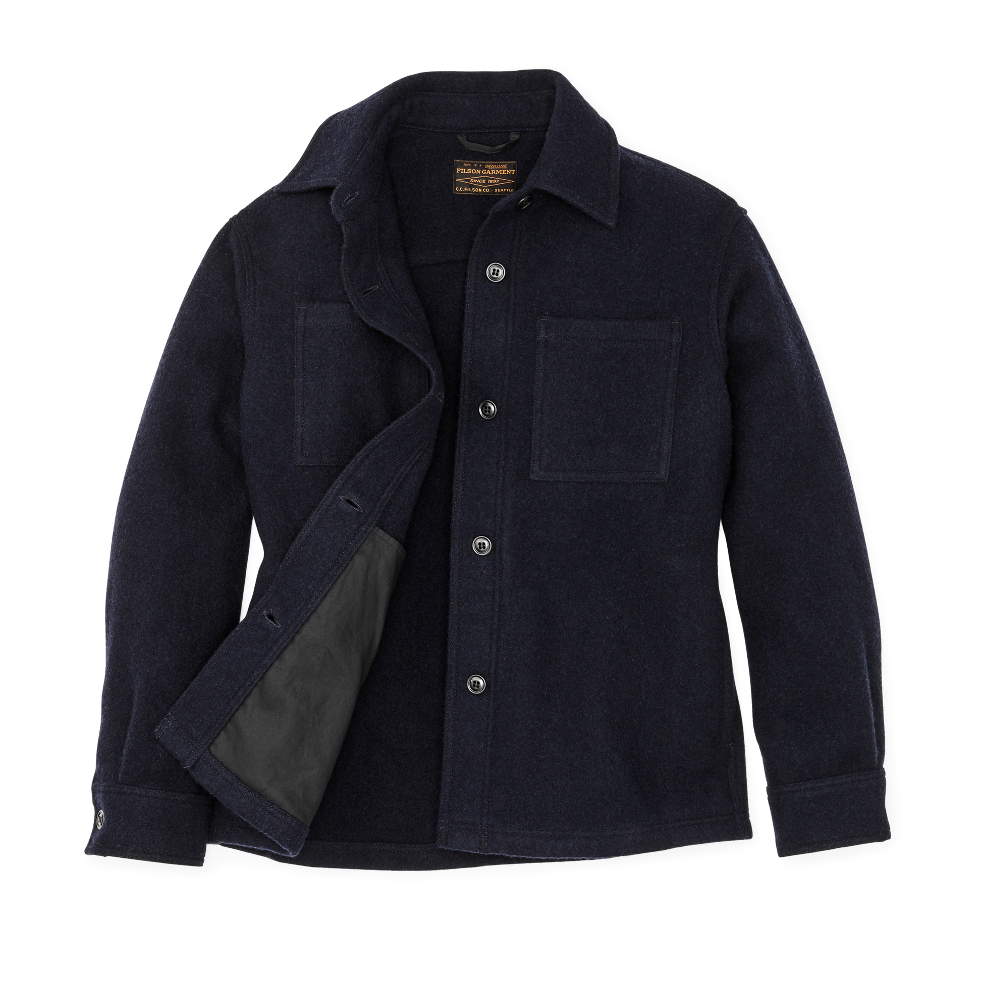 Alternate view of the Filson Women's Wool Overshirt - Navy