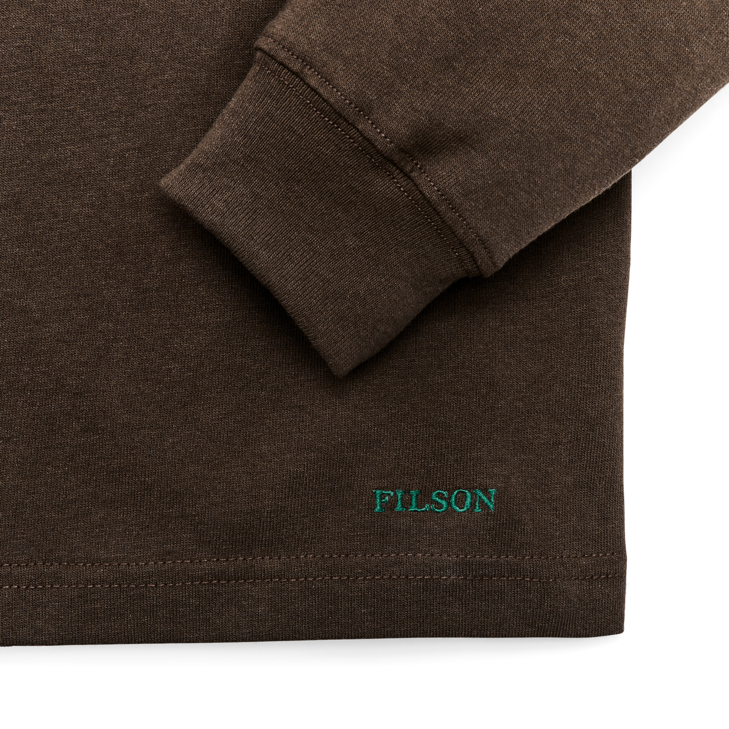 Alternate view of the Filson Long Sleeve Pioneer Pocket T-shirt - Dark Brown