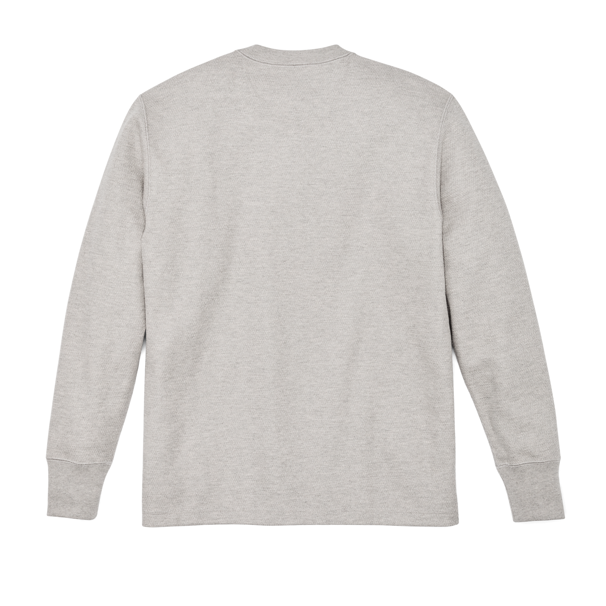 Alternate view of the Filson Waffle Knit Henley - Light Heather Gray