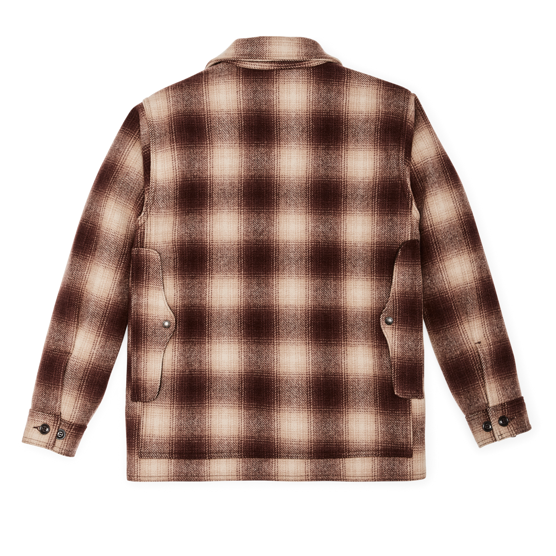 Alternate view of the Filson Mackinaw Wool Cruiser Jacket - Brown / Tan Ombre