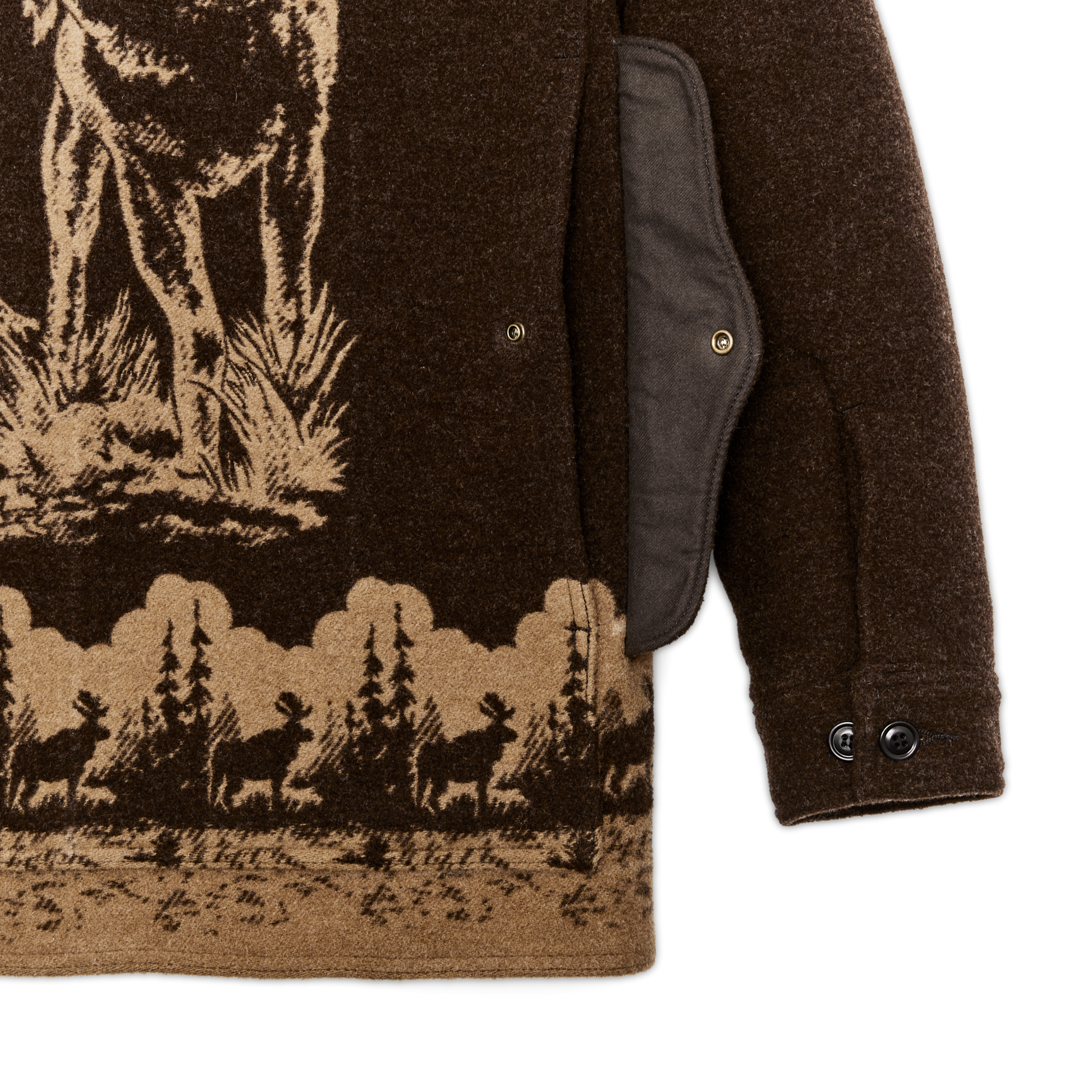 Alternate view of the Filson Jacquard Wool Cruiser - Brown / Khaki Moose