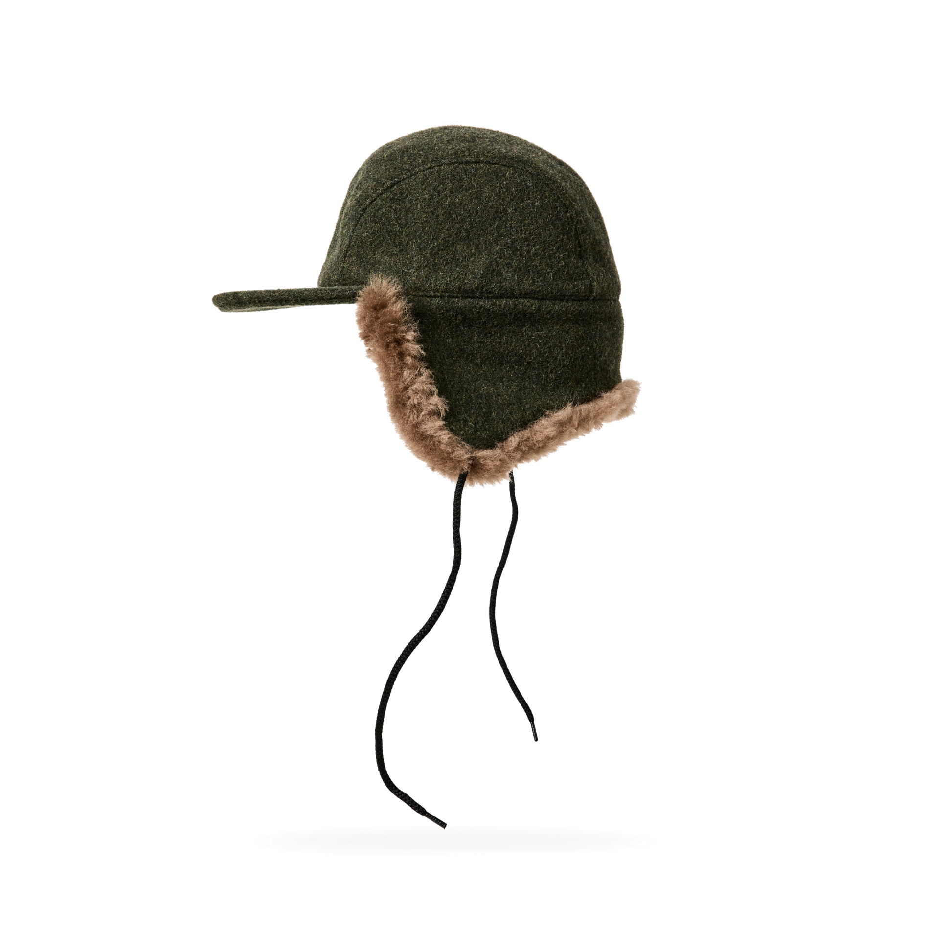 Alternate view of the Filson Double Mackinaw Wool Cap - Forest Green / Acorn