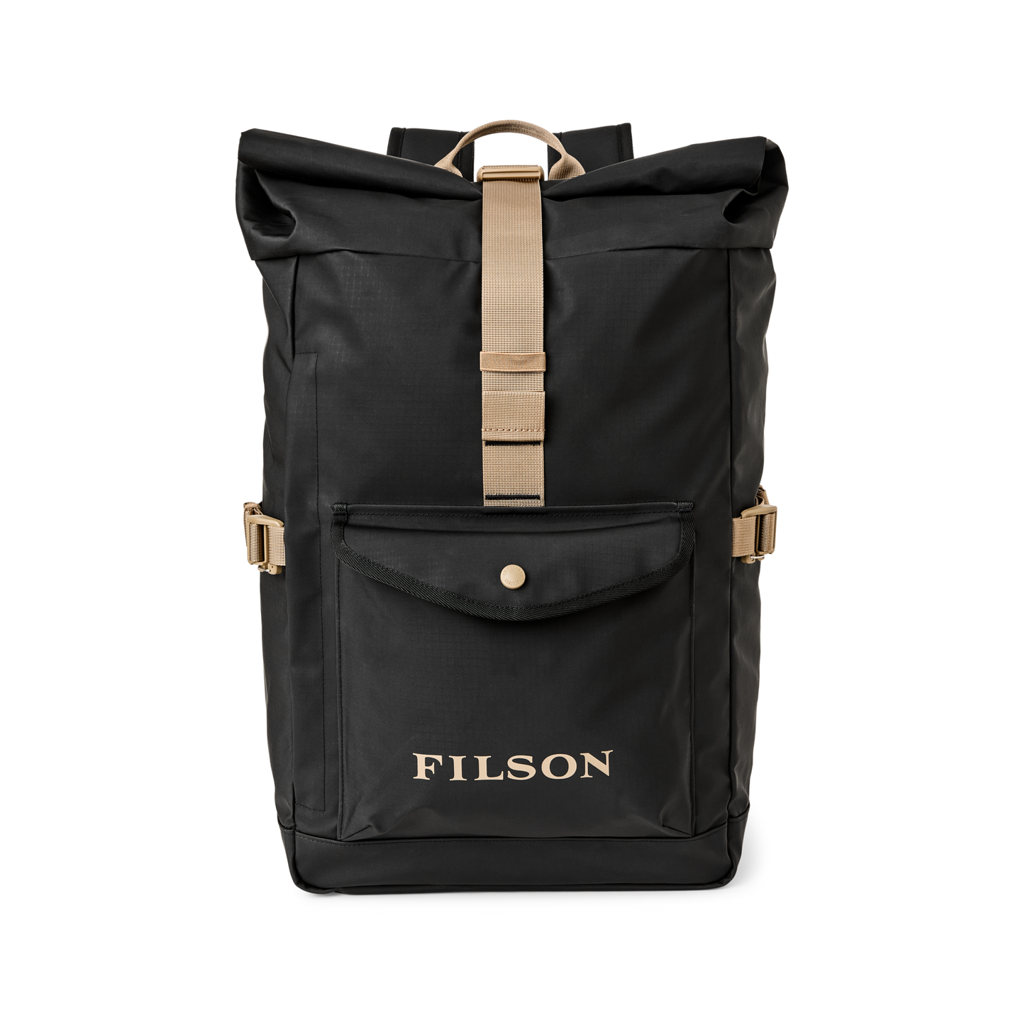 Front-facing image of the Filson Scout Backpack - Black / Covert