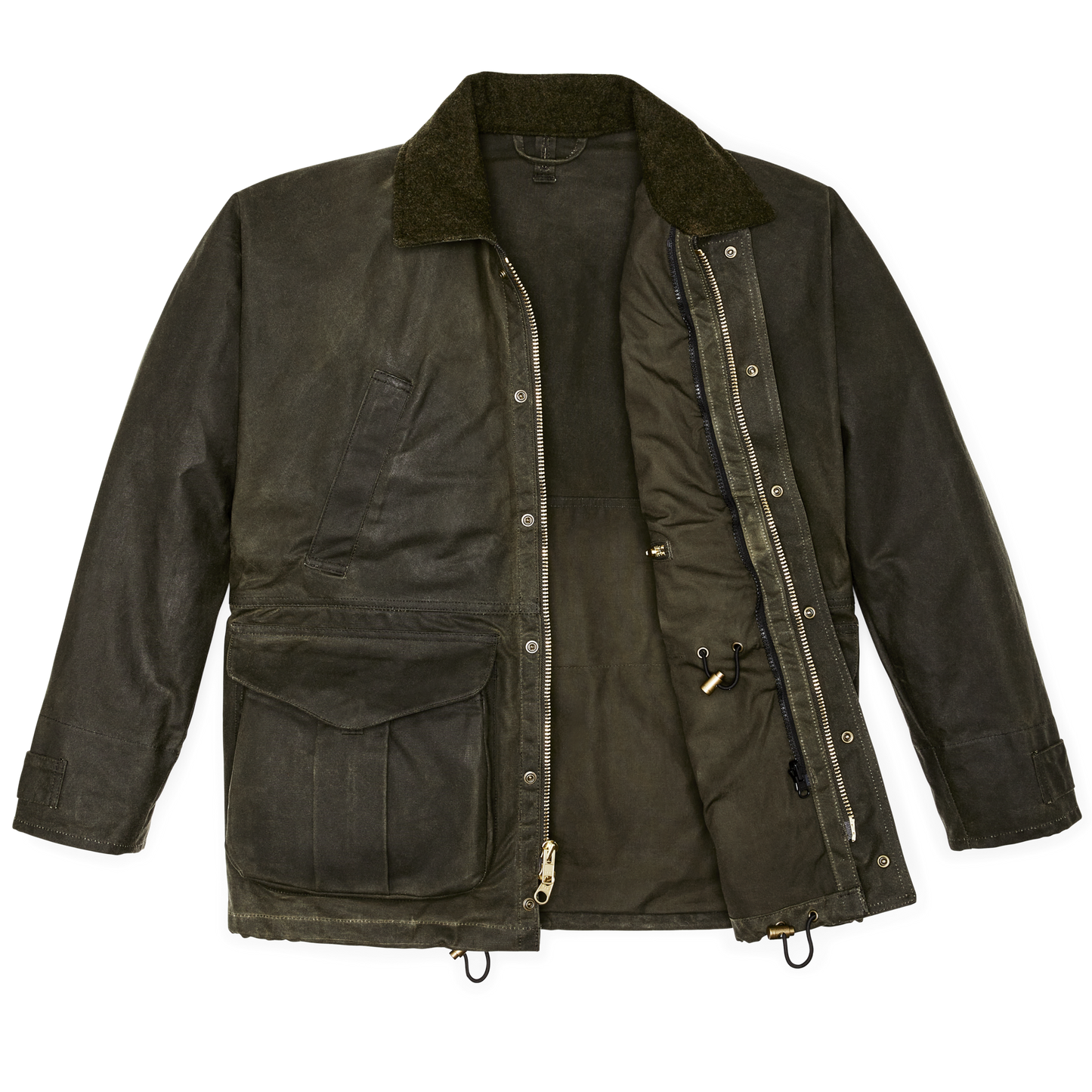 Alternate view of the Filson Tin Cloth Field Jacket - Otter Green