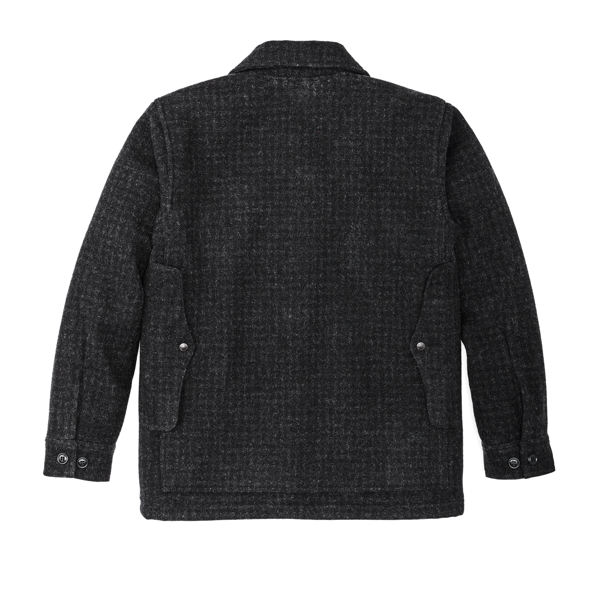 Alternate view of the Filson Mackinaw Wool Insulated Cruiser Jacket - Black Marl /  Heather Check