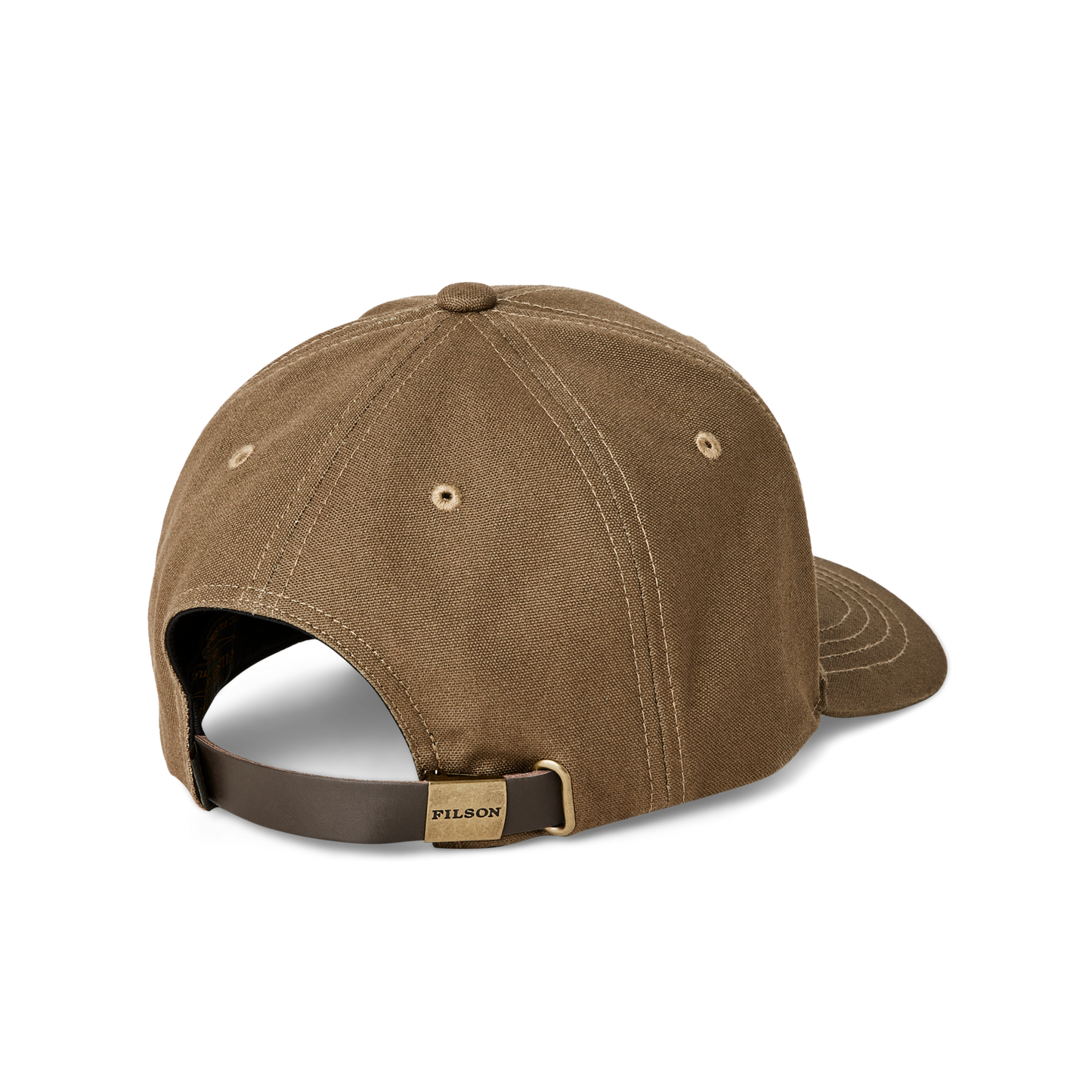 Alternate view of the Filson Dry Tin Cloth Logger Cap - Marsh Olive / Sportsman