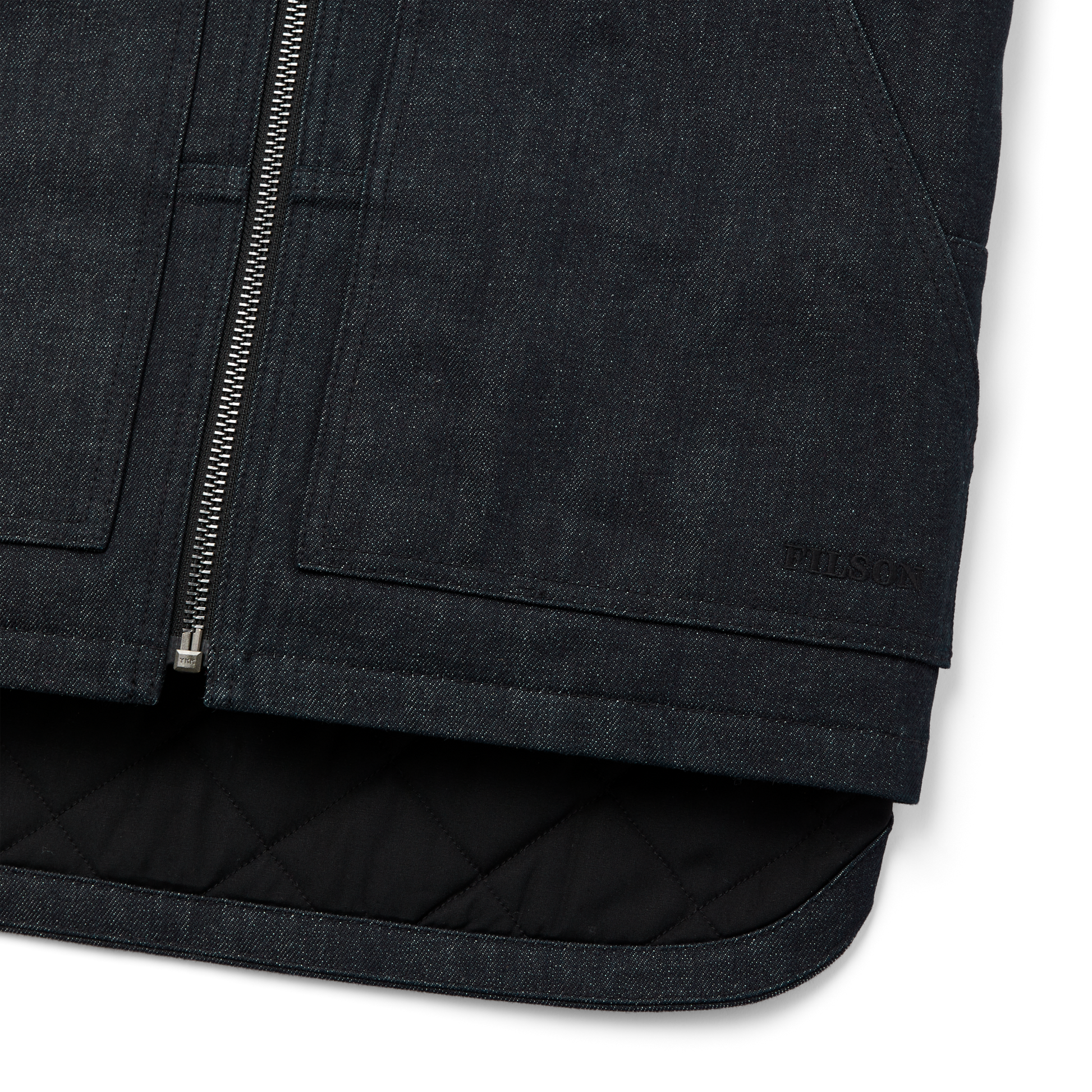 Alternate view of the Filson Denim Insulated Work Vest - Raw Indigo