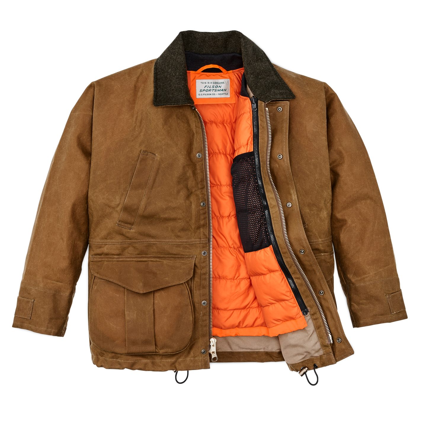 Alternate view of the Filson Down Liner Jacket - Blaze Orange