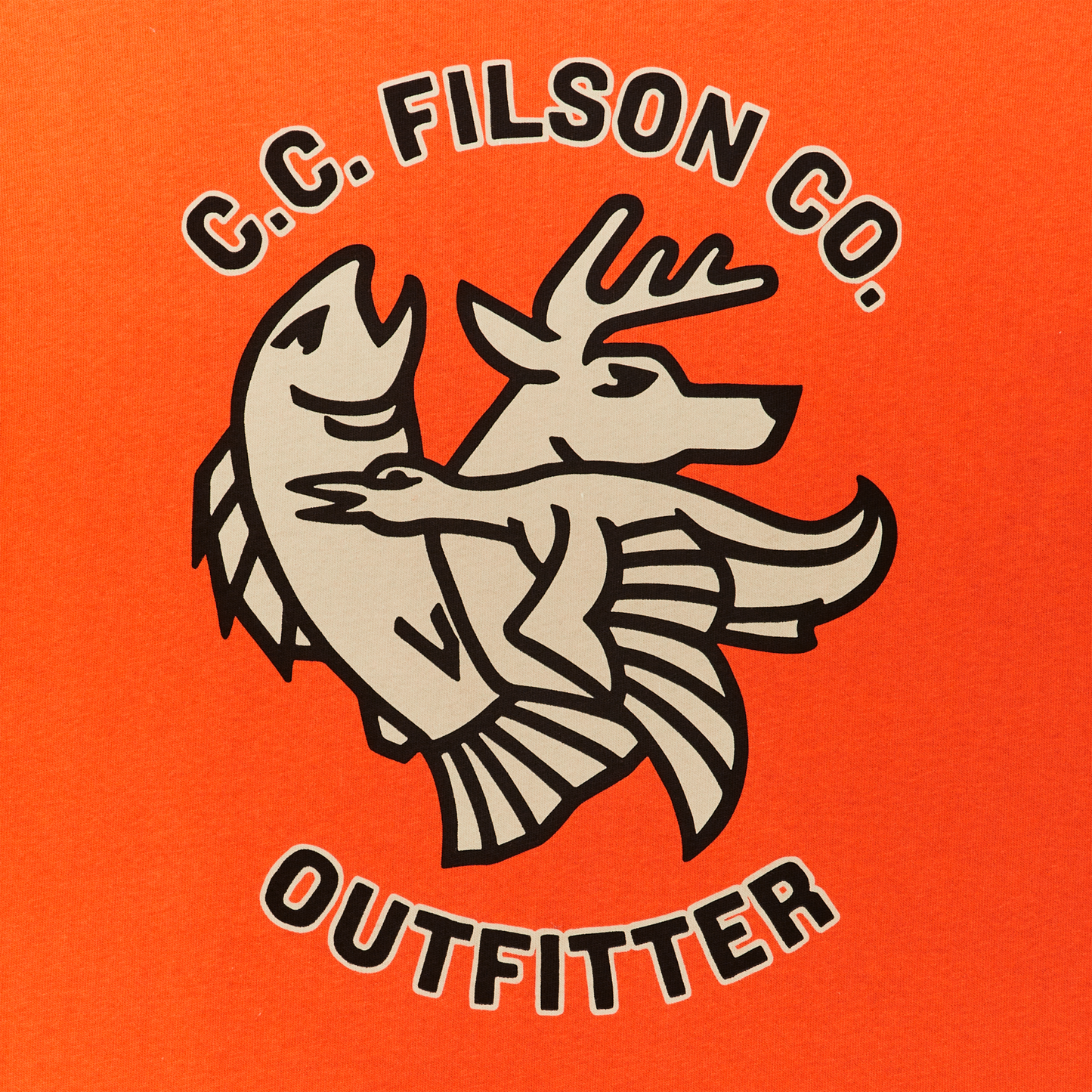 Alternate view of the Filson Frontier Graphic T-shirt - Flame / Deco Sportsman