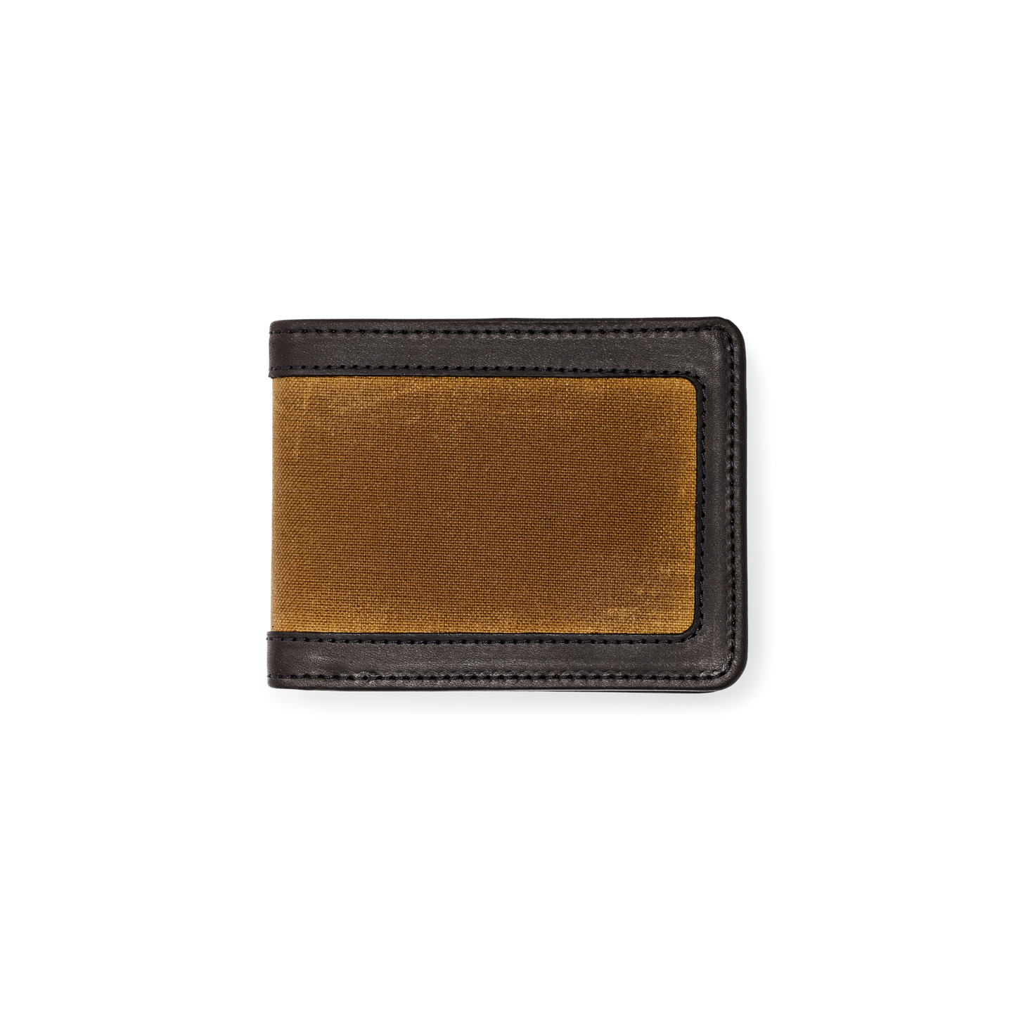 Front-facing image of the Filson Tin Cloth Outfitter Wallet - Dark Tan