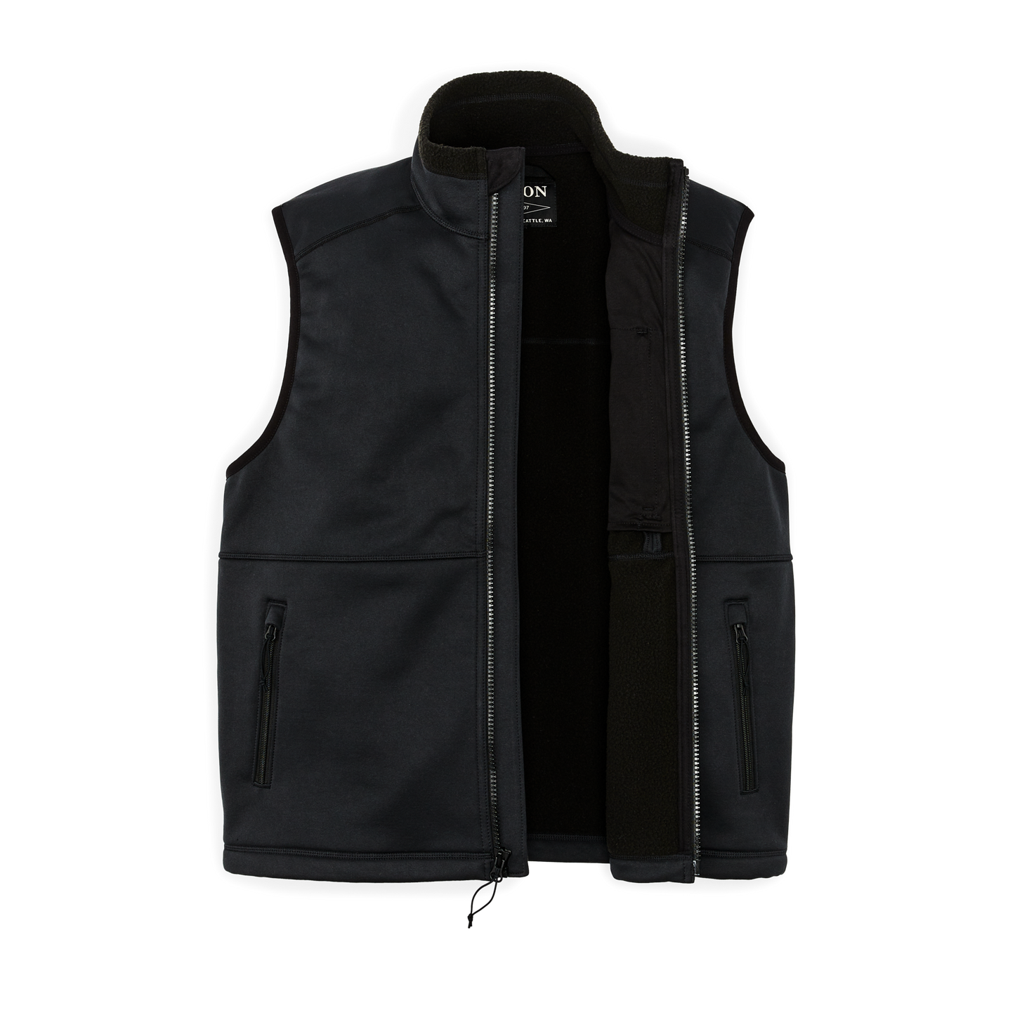 Alternate view of the Filson Granite Spire Fleece Vest - Black