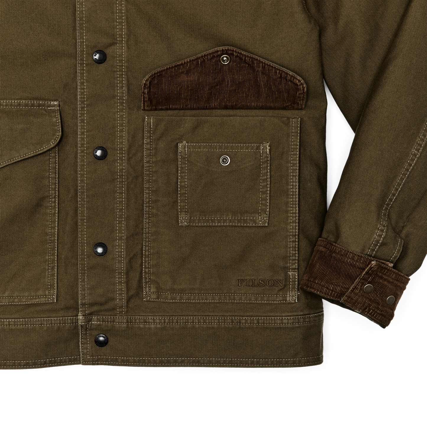 Alternate view of the Filson Jungle Cloth Work Jacket - Dark Olive