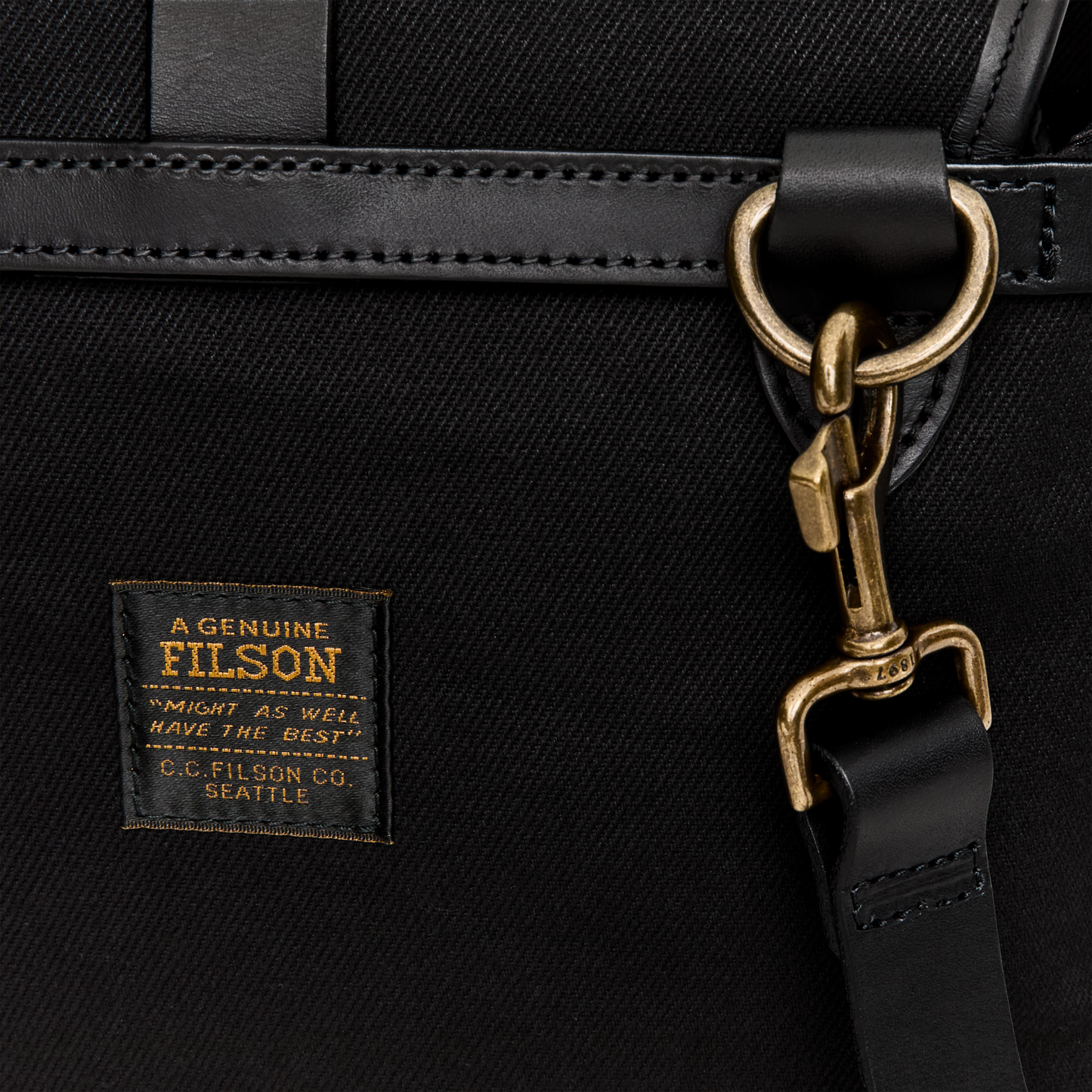 Alternate view of the Filson Rugged Twill Xs Field Bag - Black