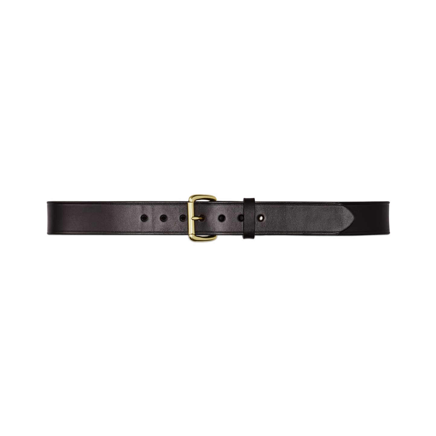 Front-facing image of the Filson 1 1/2" Bridle Leather Belt - Brown Leather