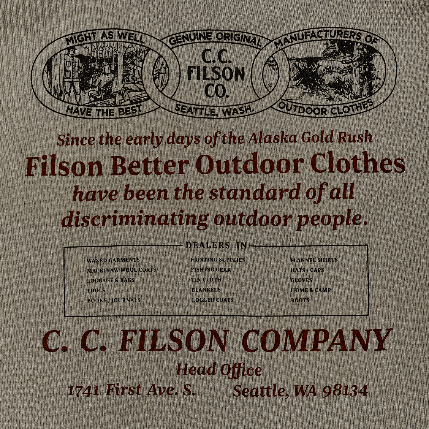 Alternate view of the Filson Pioneer Graphic T-shirt - Morel / Chain Link