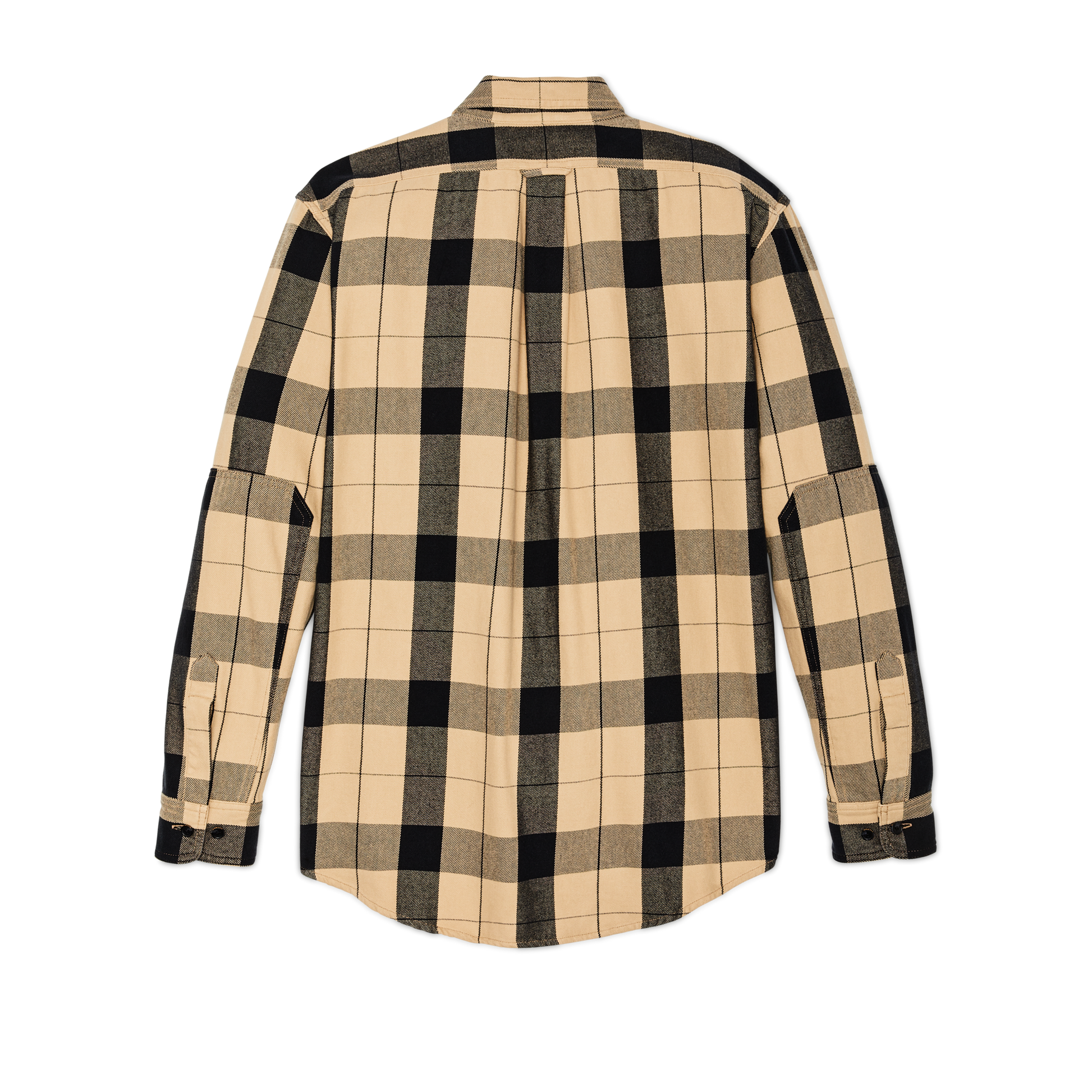 Alternate view of the Filson Vintage Wash Alaskan Guide Shirt - Tan / Black Plaid