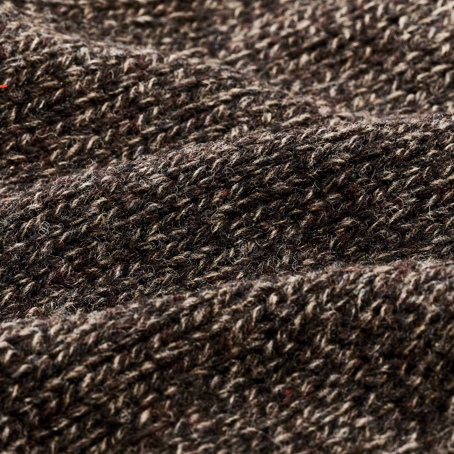 Alternate view of the Filson Heritage 3-gauge Wool Sweater - Brown / Hearth Melange