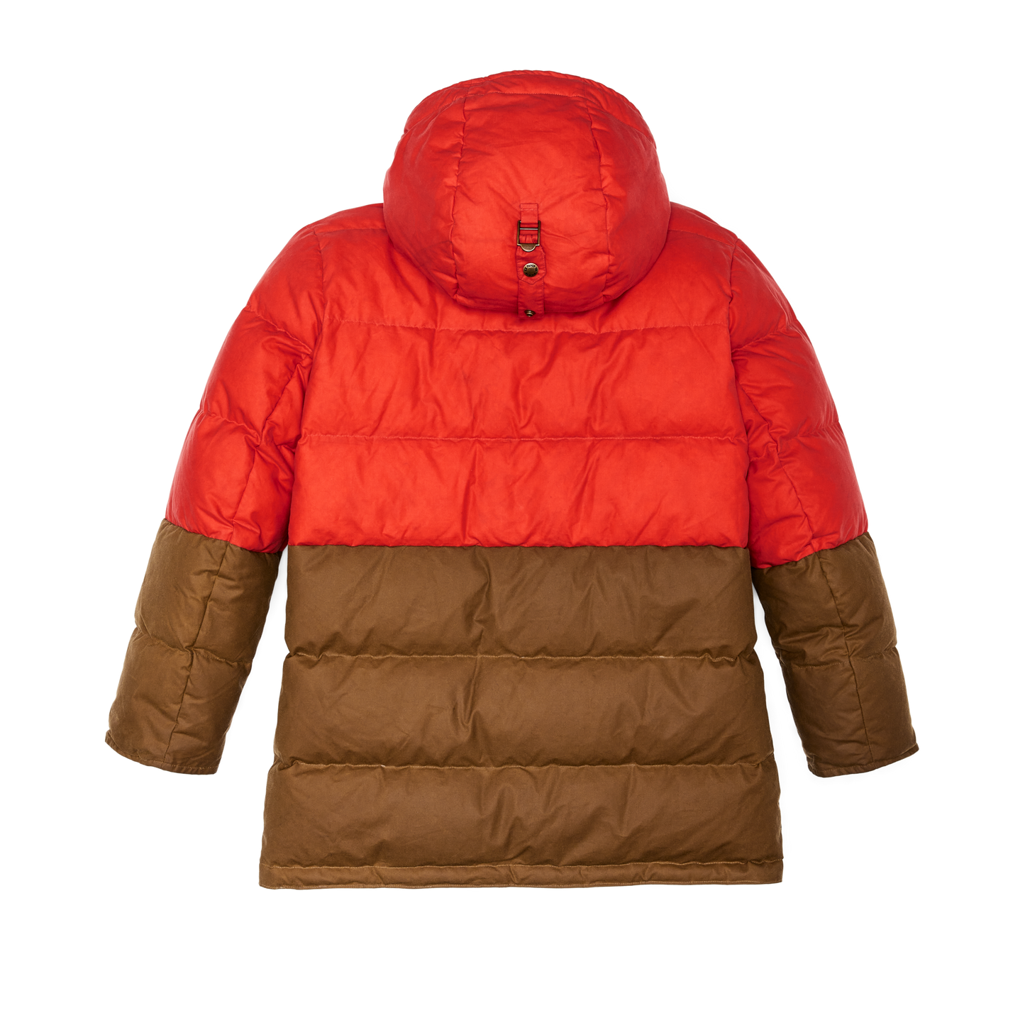 Alternate view of the Filson Women's Waxed Down Parka - Dark Tan / Campfire