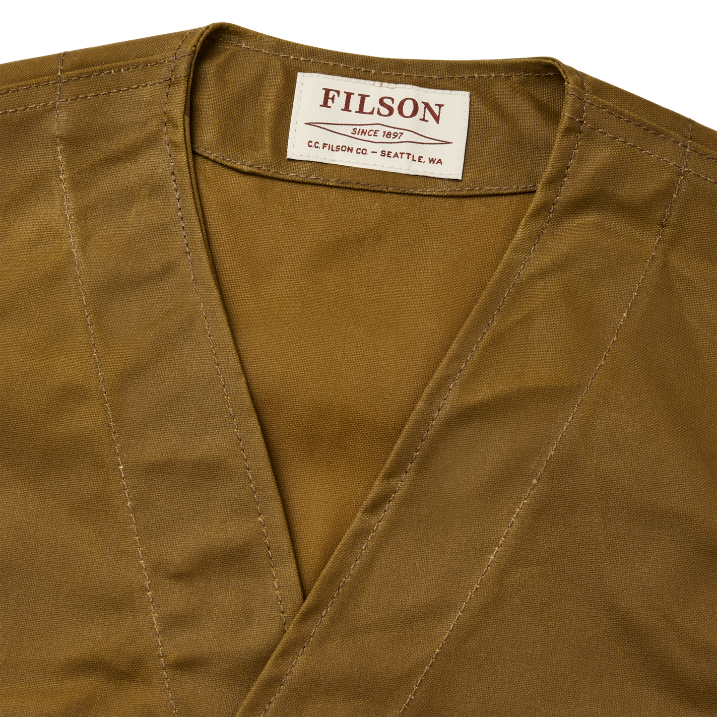 Alternate view of the Filson Oil Tin Cloth Vest - Dark Tan