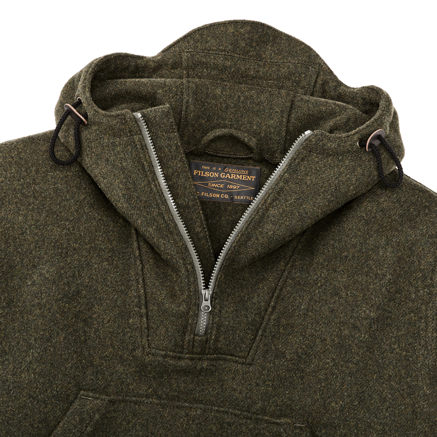 Alternate view of the Filson Mackinaw Wool Anorak - Forest Green