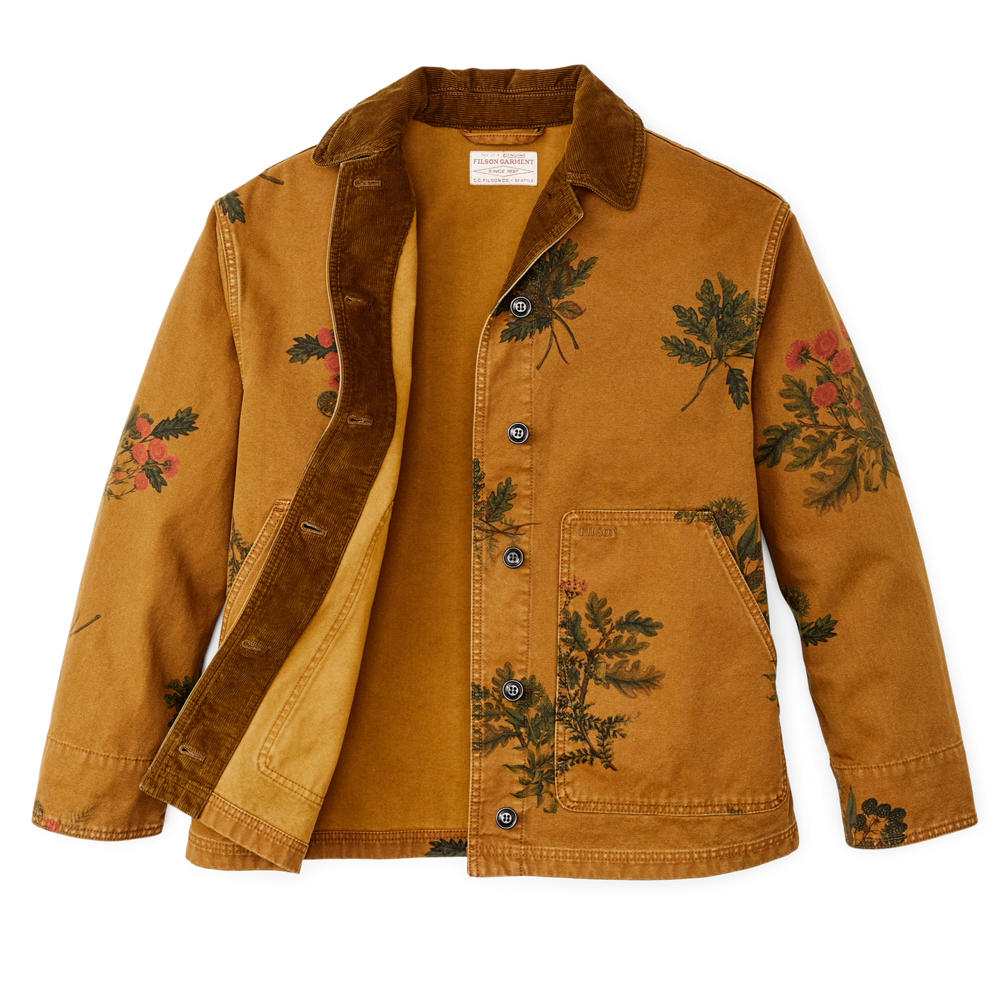 Alternate view of the Filson Women's Canvas Barn Coat - Botanical Flower