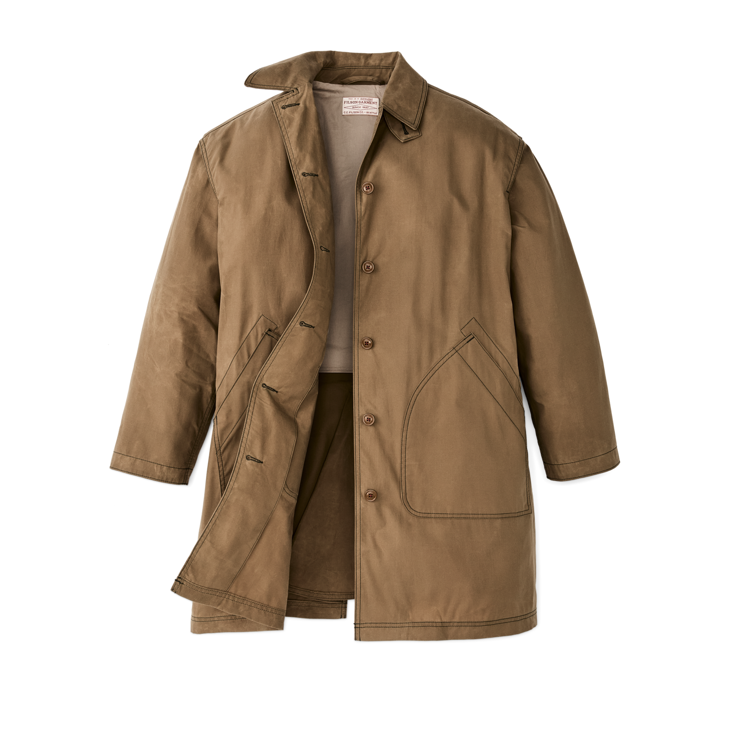 Alternate view of the Filson Women's Ranger Raincoat - Dark Beige