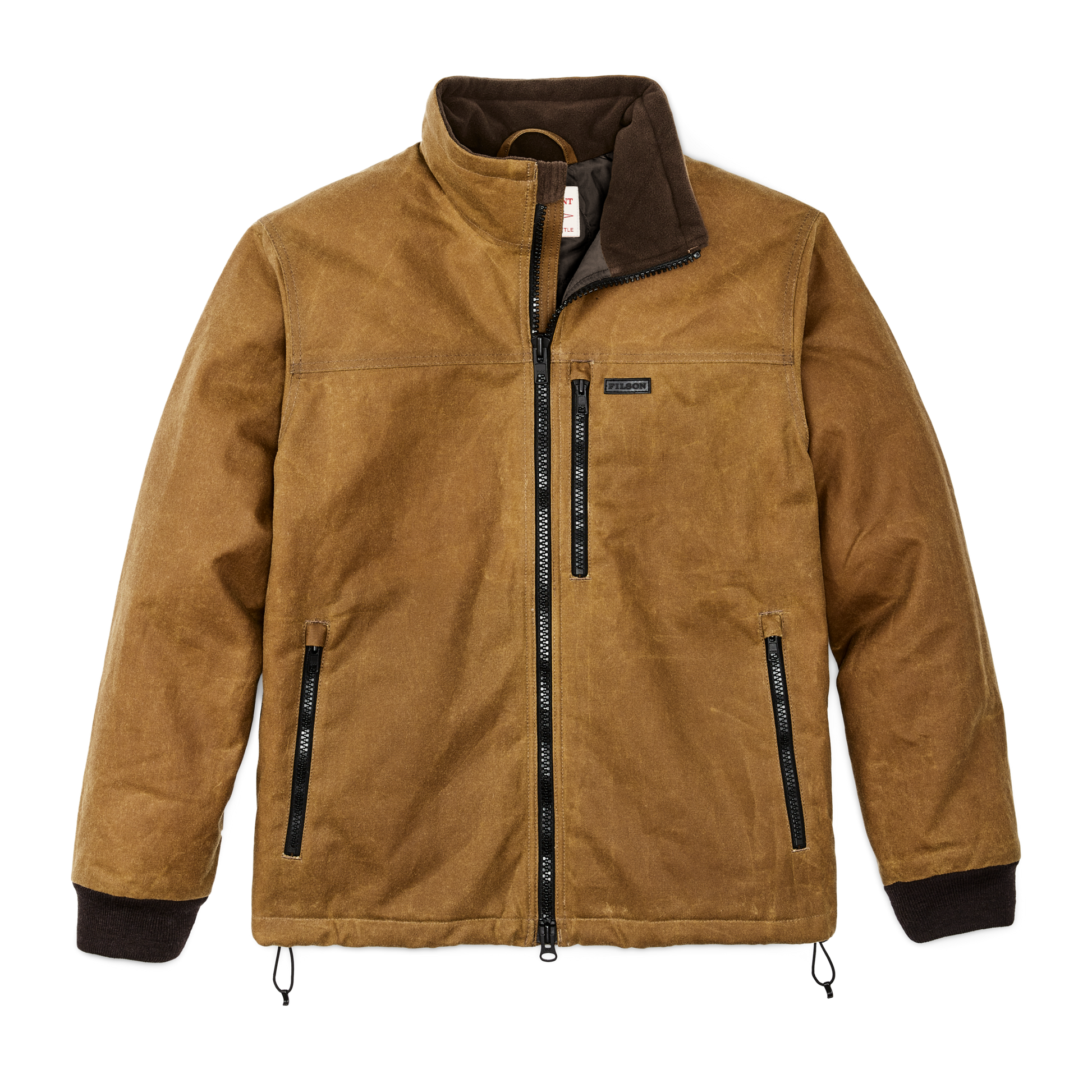 Front-facing image of the Filson Tin Cloth Primaloft¬Æ Jacket - Dark Tan 2