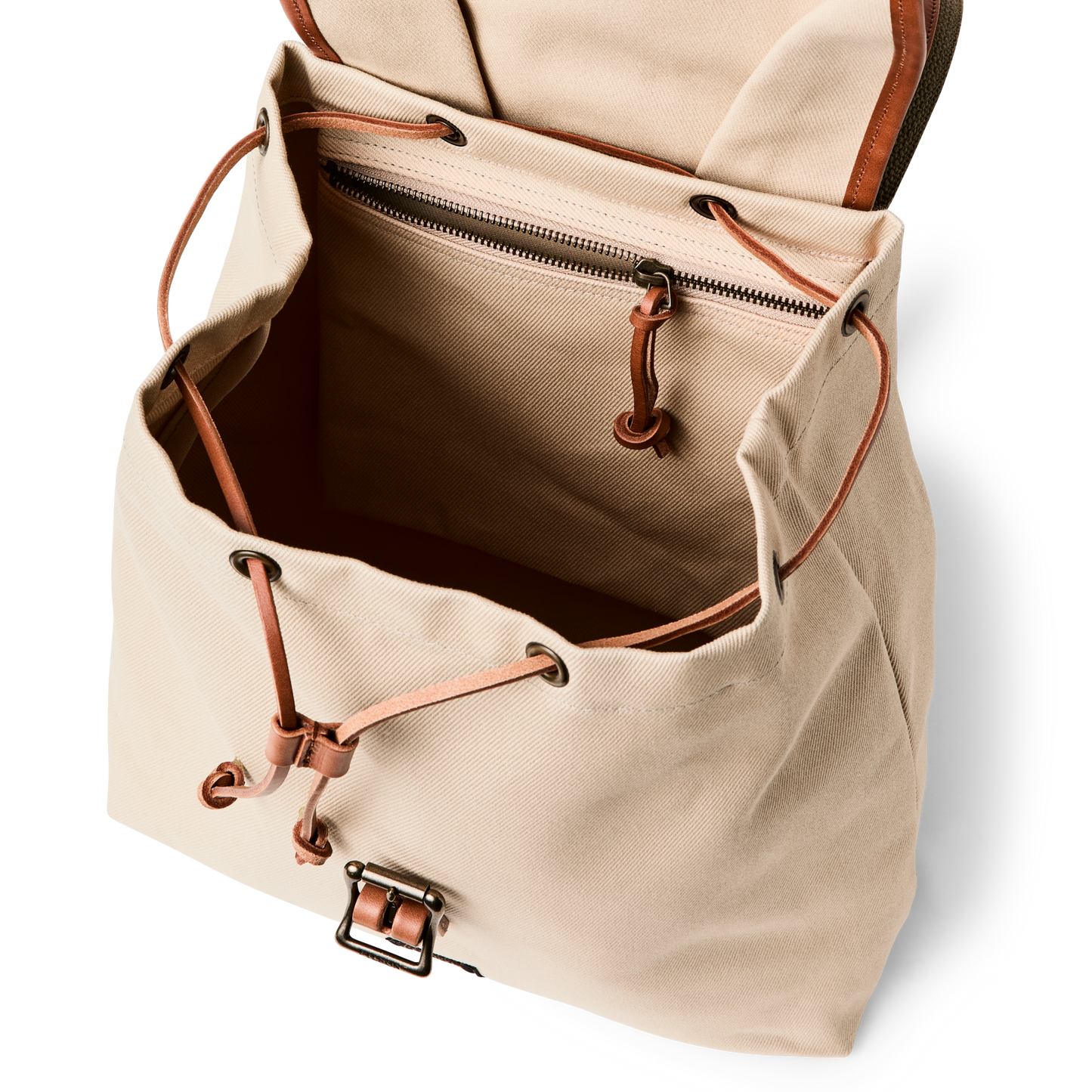 Alternate view of the Filson Rugged Twill Drawstring Backpack - Feather Gray