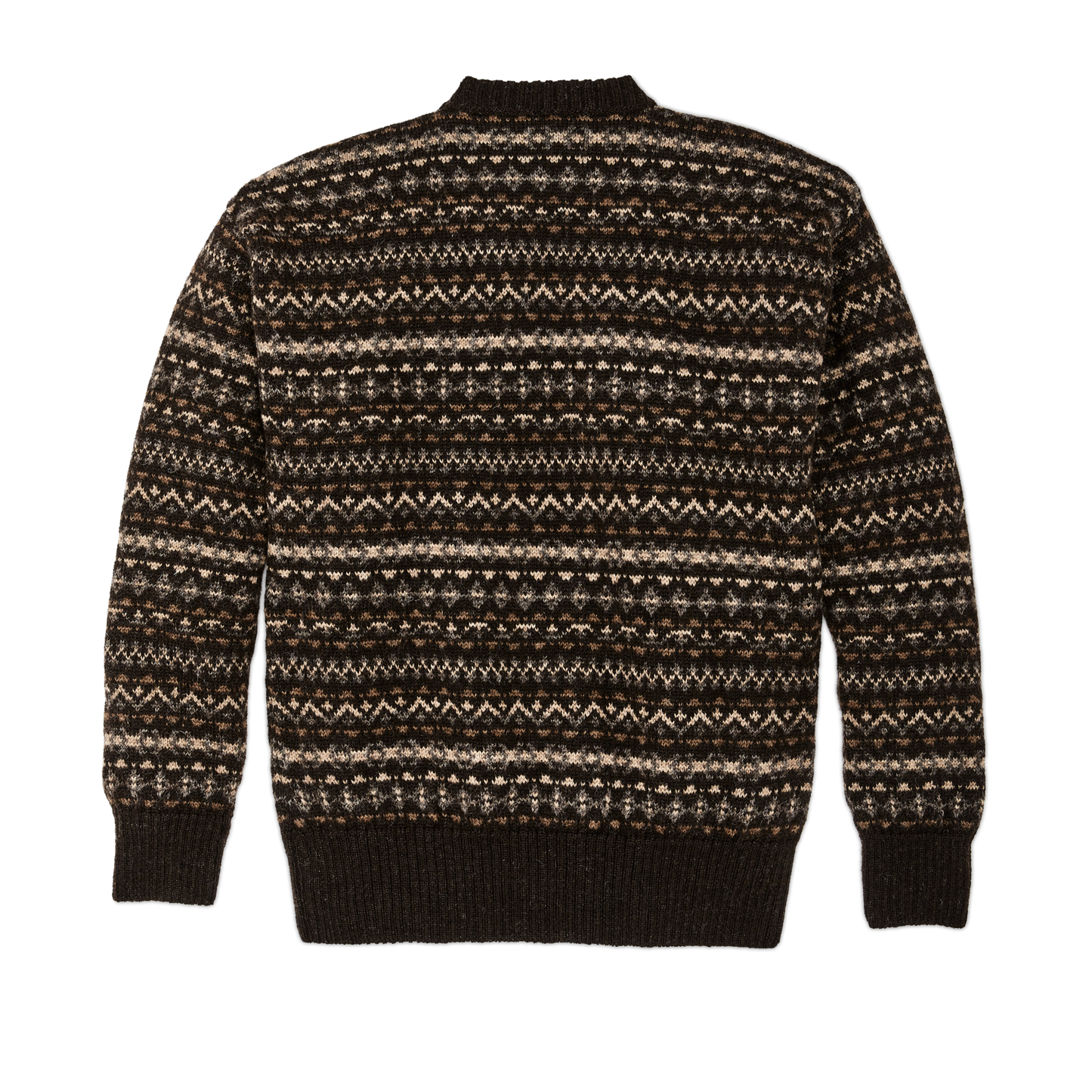 Alternate view of the Filson Fairisle Crewneck Sweater - Black / Multi