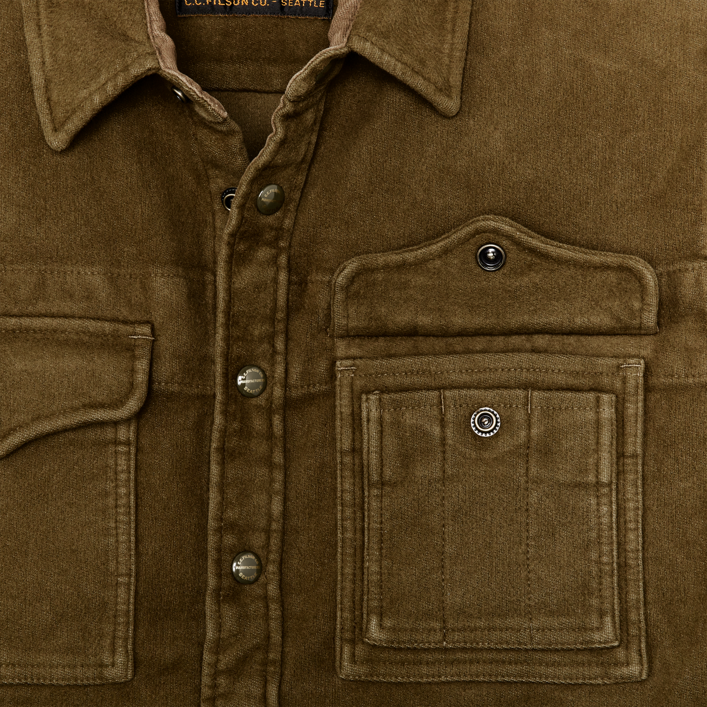 Alternate view of the Filson Beartooth Jac-shirt - Marsh Olive Blanket Stripe