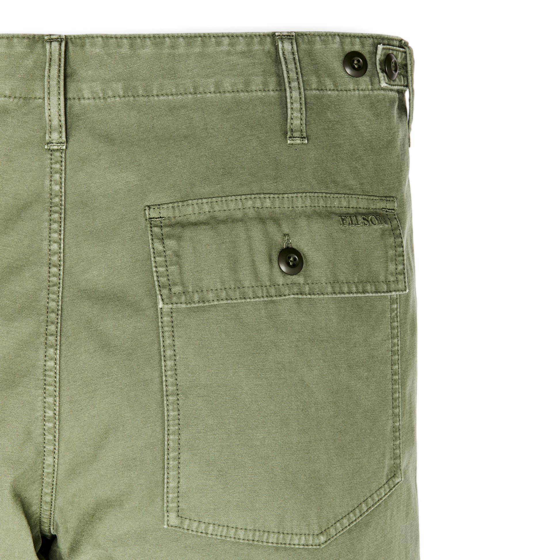 Alternate view of the Filson Field Supply Pants - Washed Fatigue Green