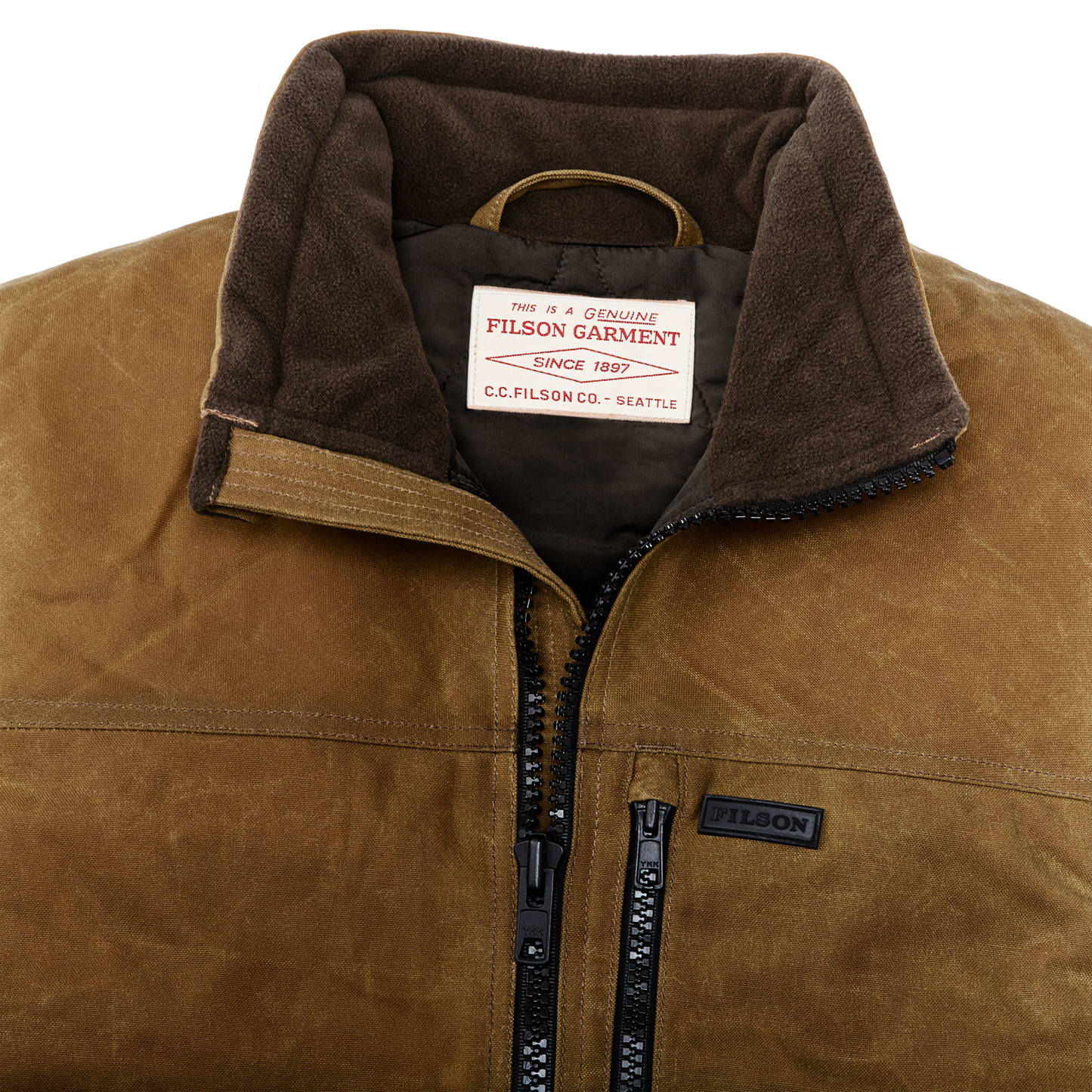 Alternate view of the Filson Tin Cloth Primaloft¬Æ Vest - Dark Tan 2