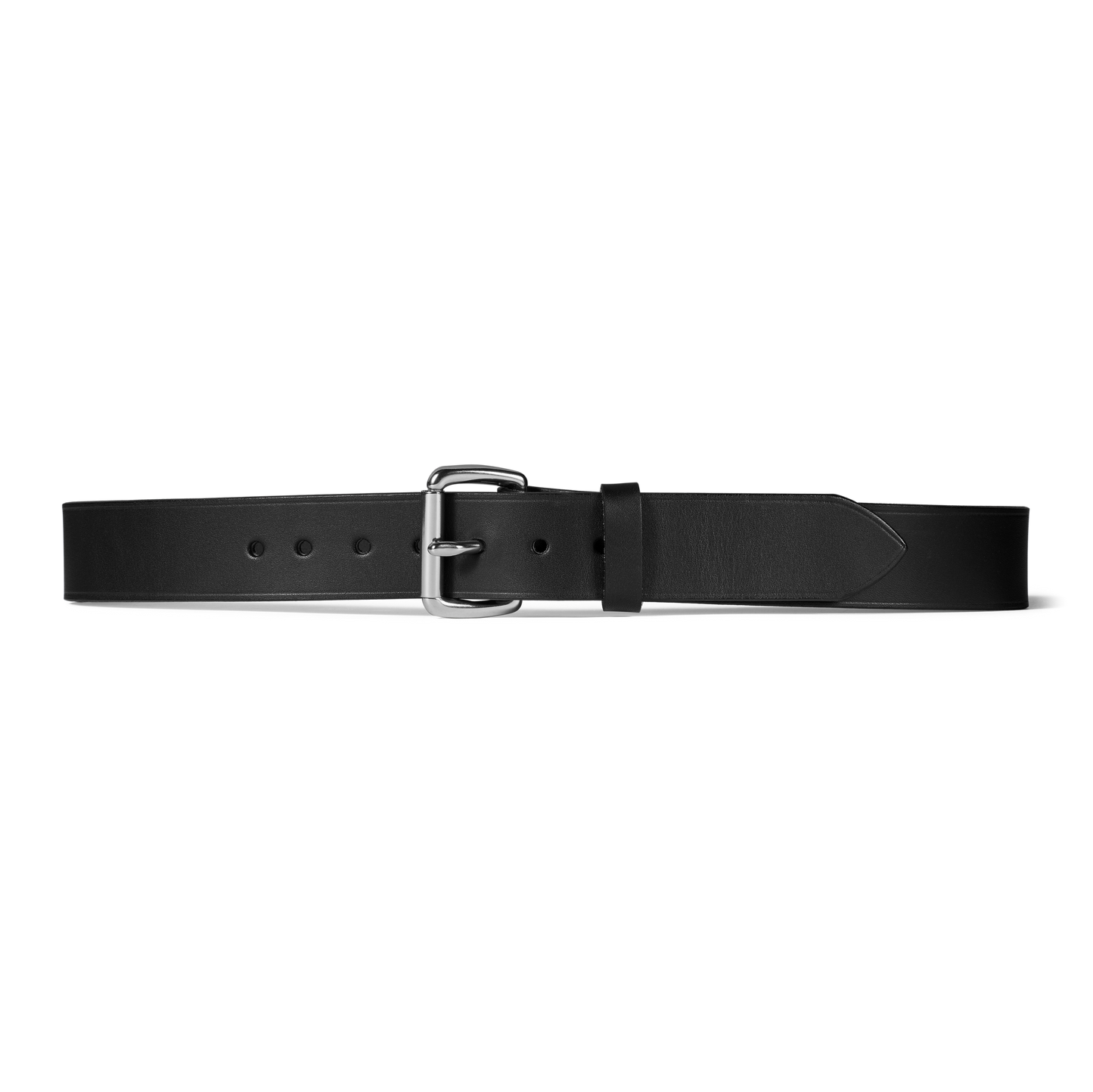 Front-facing image of the Filson 1 1/2" Bridle Leather Belt - Black