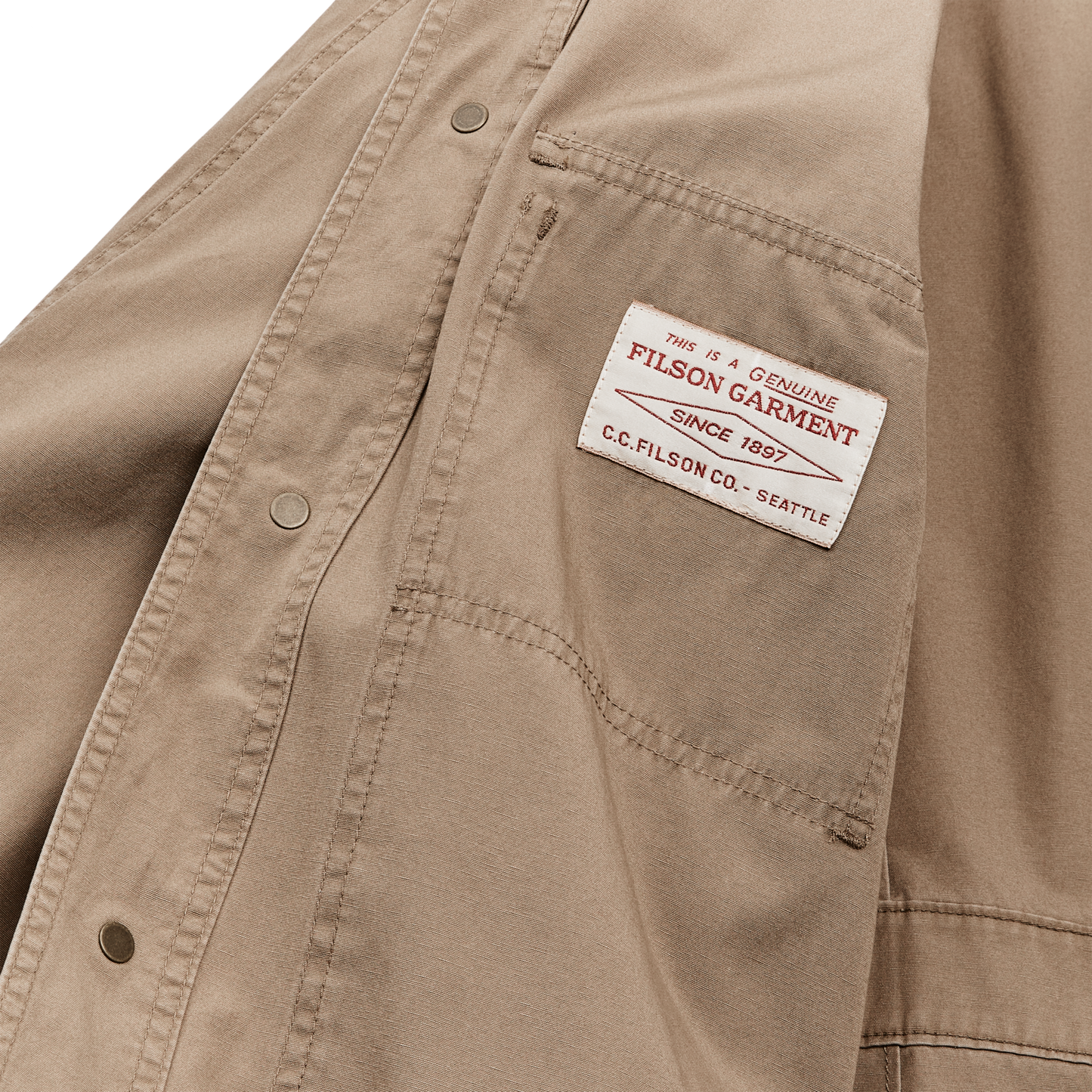 Alternate view of the Filson Safari Cloth Jacket - Safari Khaki