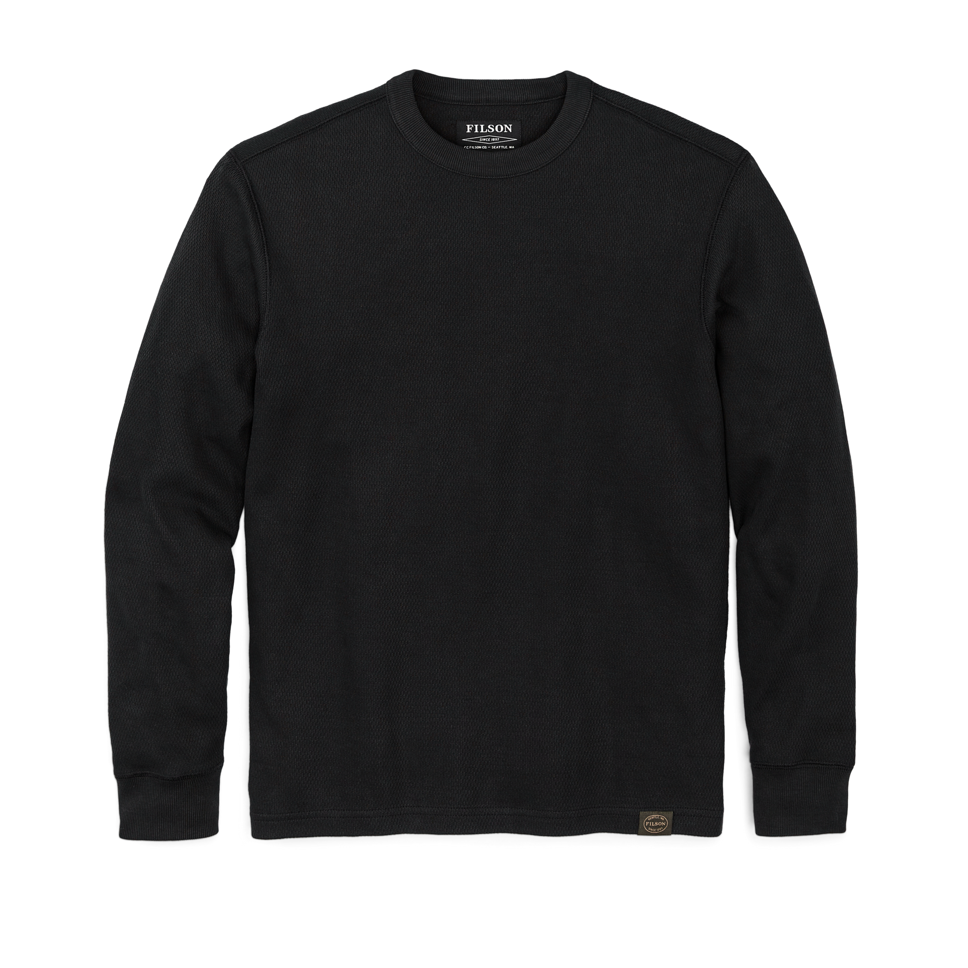 Front-facing image of the Filson Waffle Knit Thermal Crewneck - Navy